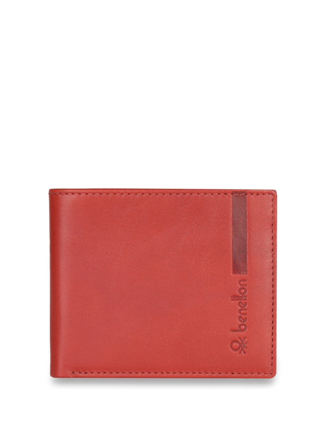 

United Colors of Benetton Leather Two Fold Wallet, Burgundy
