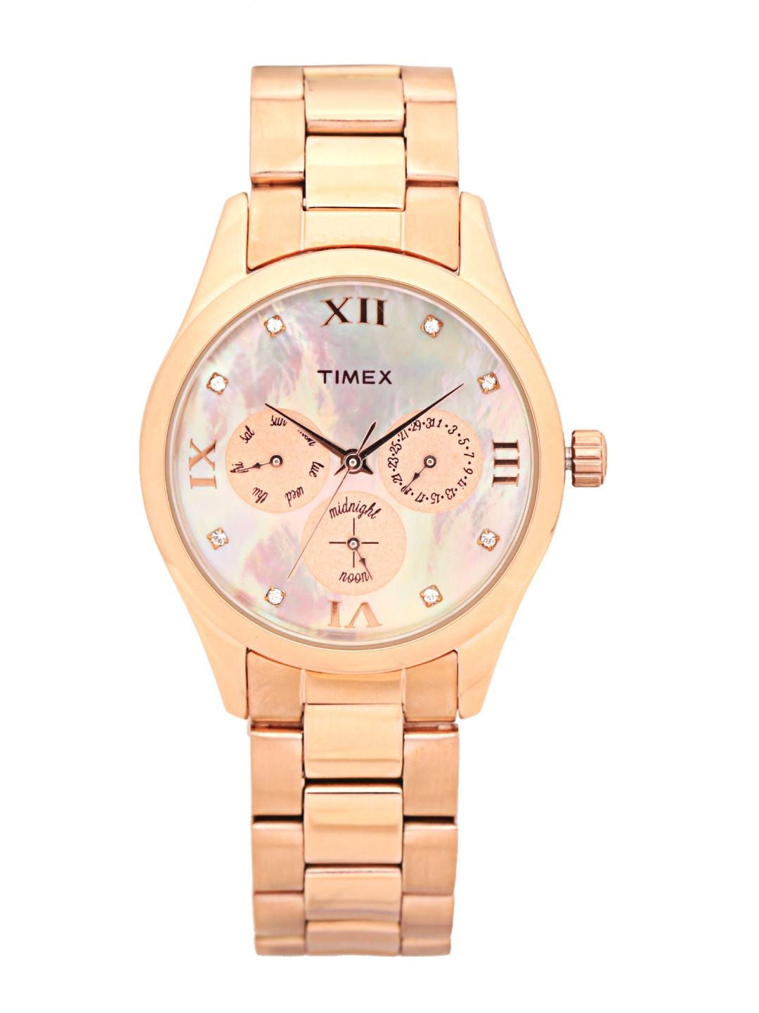 

Timex Women Mother Of Pearl Analogue Watch TW000W208, Cream