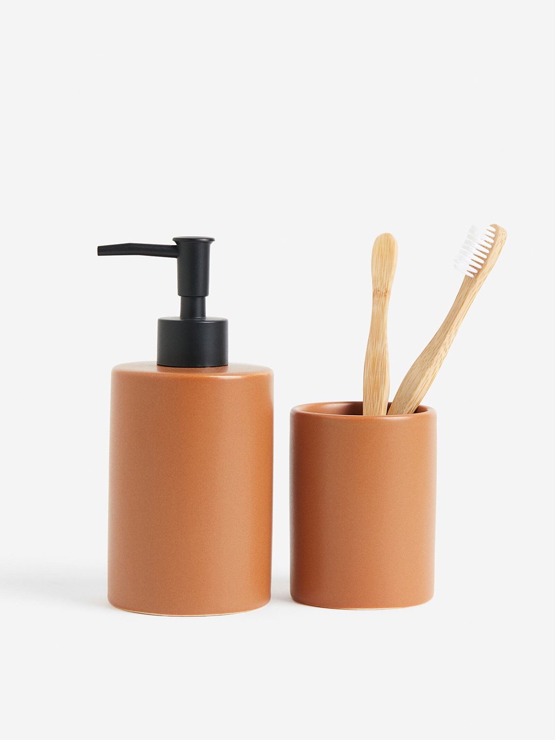 

H&M Brown & Black Earthenware Soap Dispenser