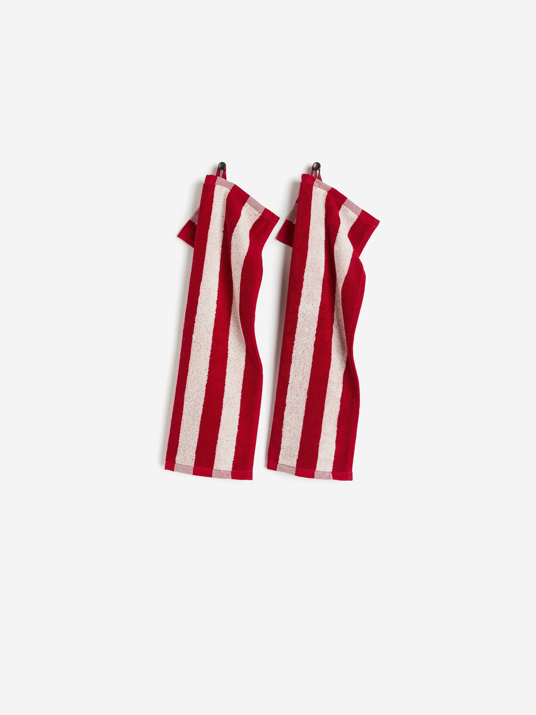 

H&M Red & Off-White Striped Guest Towel