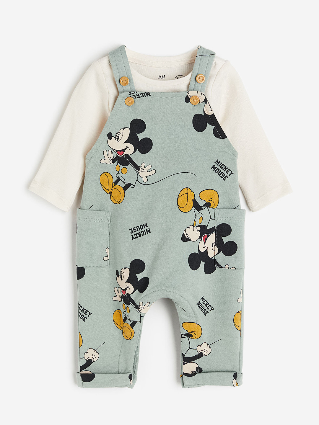 

H&M Boys 2-Piece Cotton Set, Green