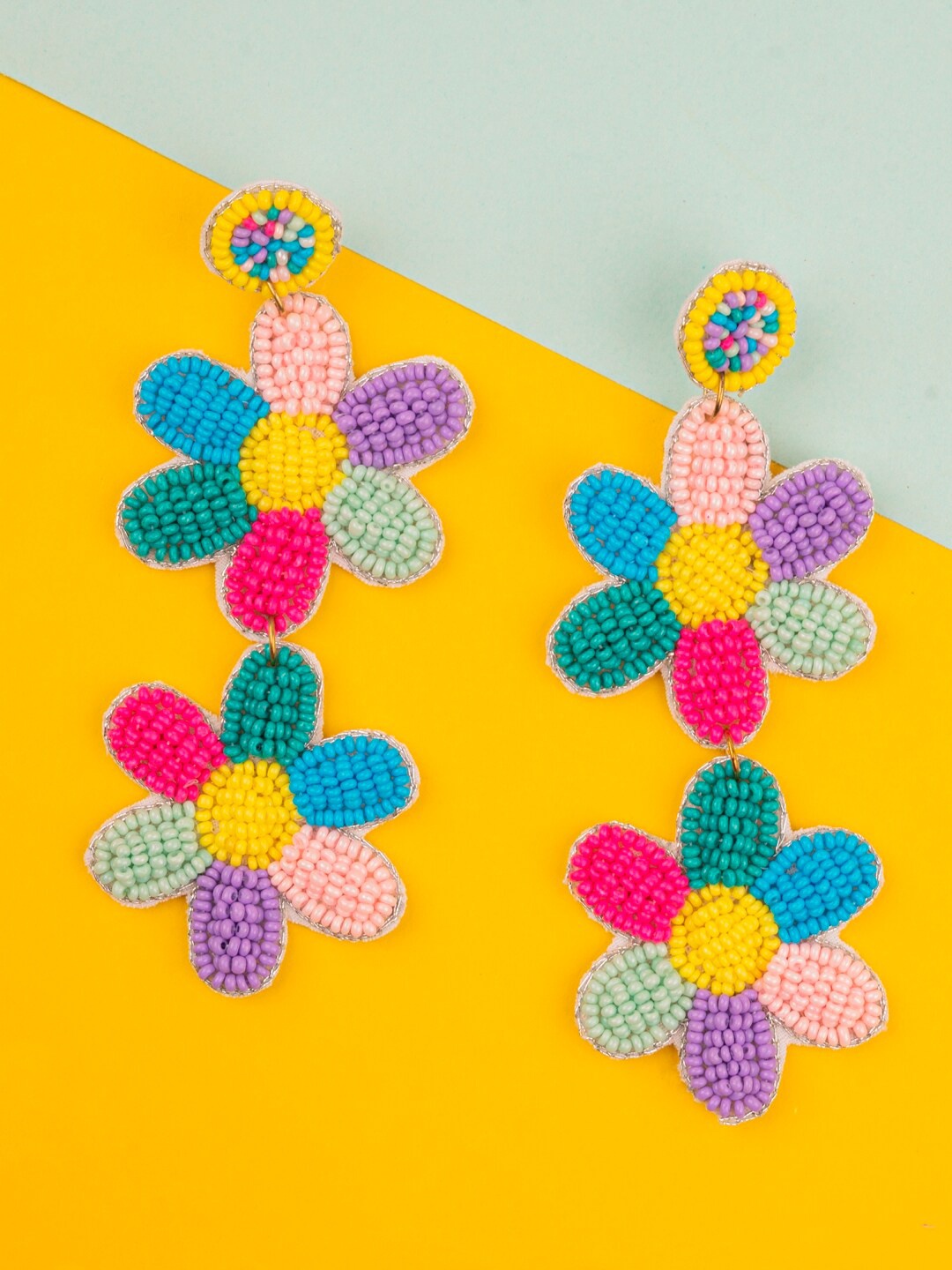 

Crunchy Fashion Contemporary Drop Earrings, Blue