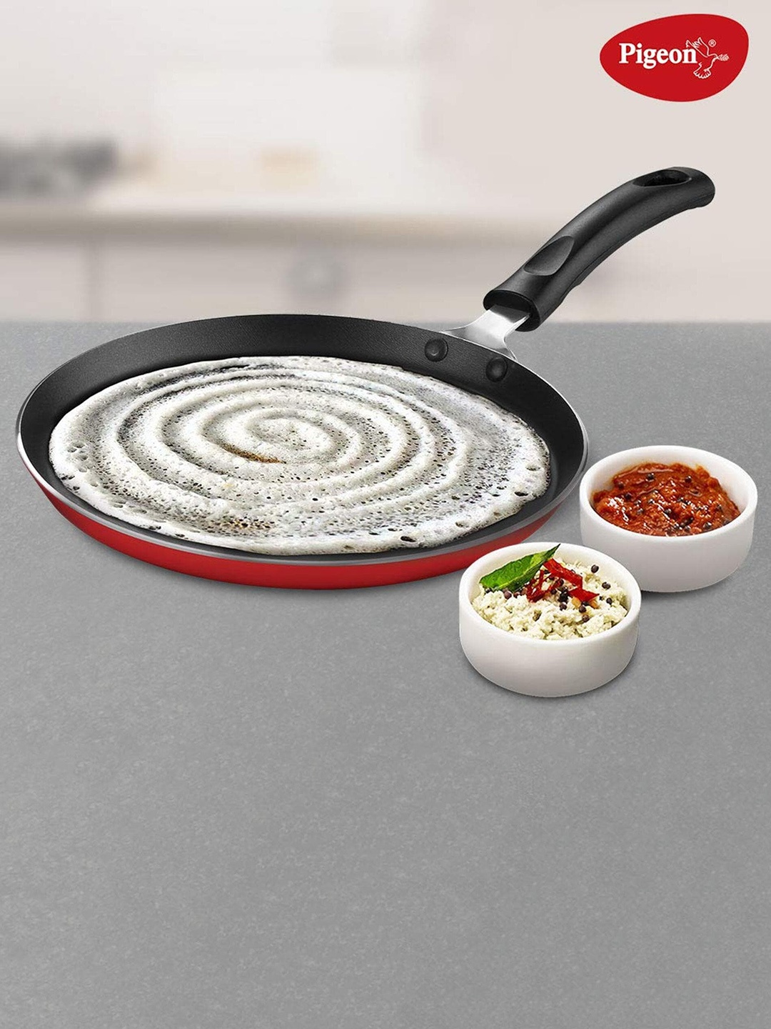 

Pigeon Red Non-Stick Aluminium Flat Tawa 25 cm