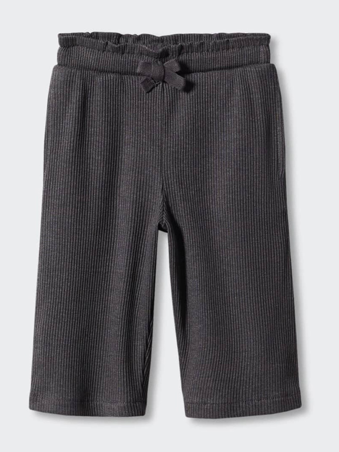 

Mango Kids Girls Ribbed Trousers, Charcoal