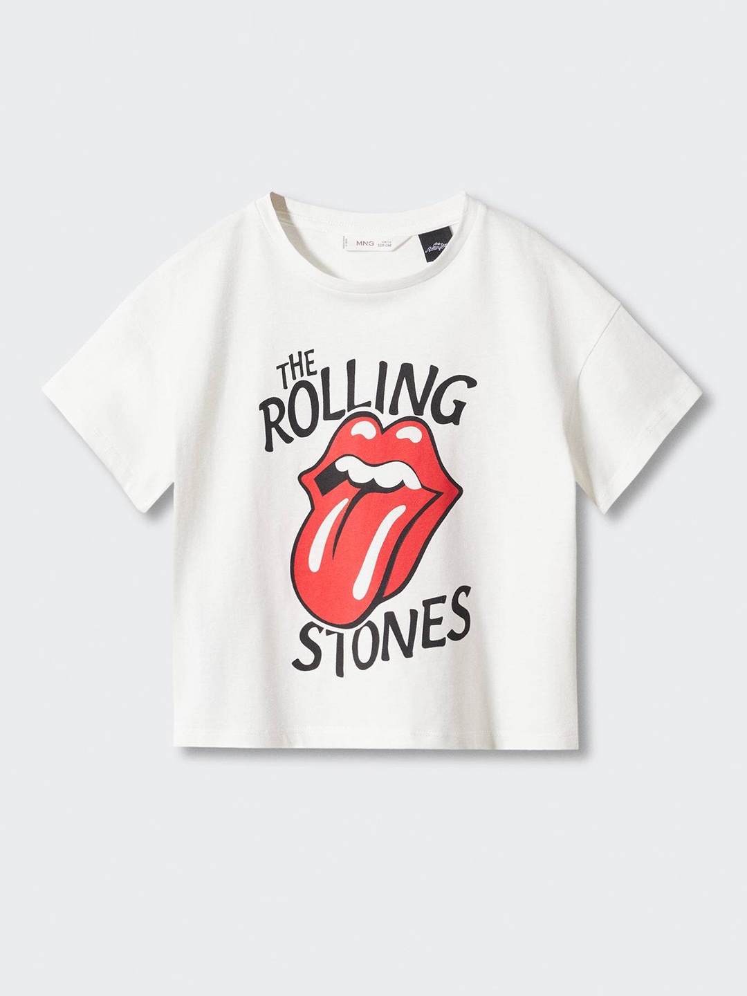 

Mango Kids Girls Pure Cotton Graphic Printed T-shirt, White