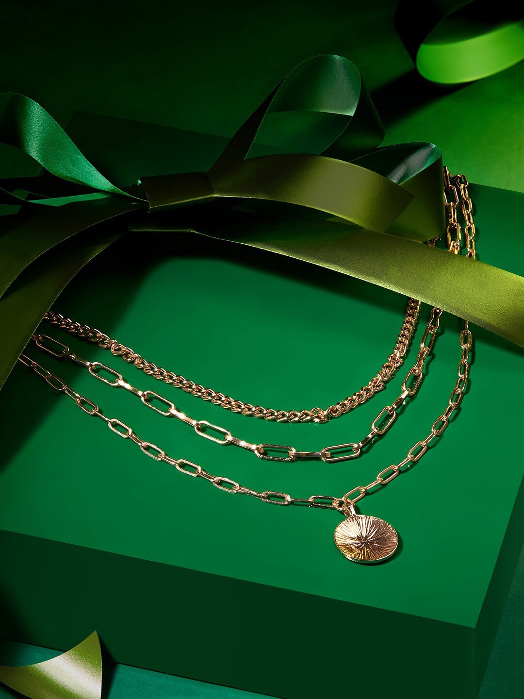 

AMI Gold Plated Layered Chain
