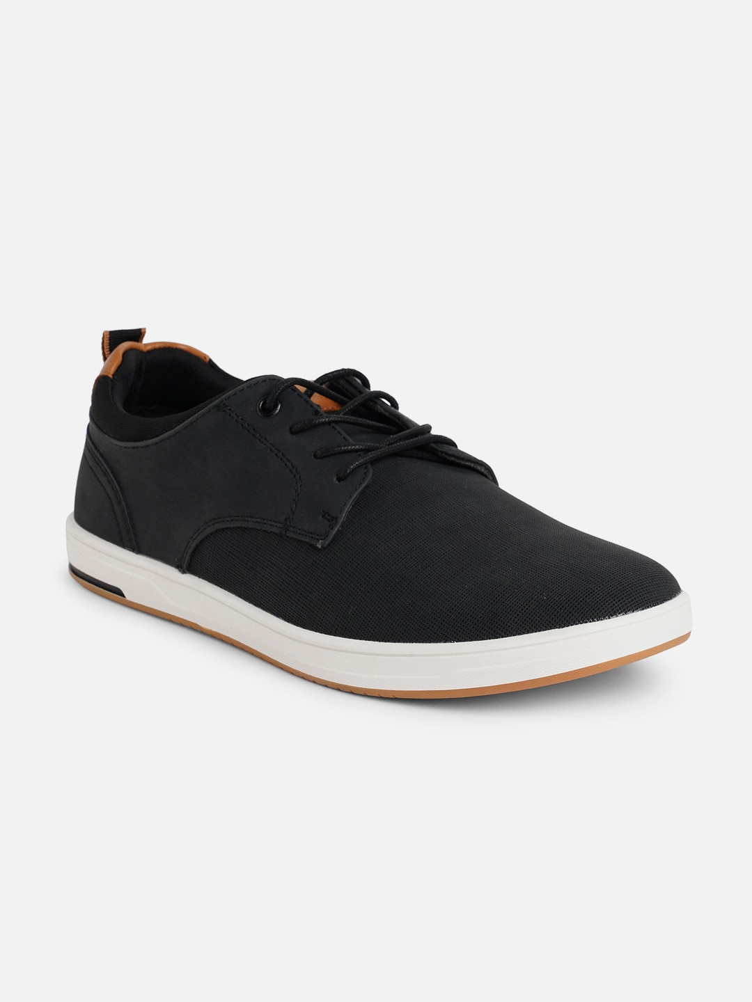 

Call It Spring Men Textured Contrast Sole Derbys, Black