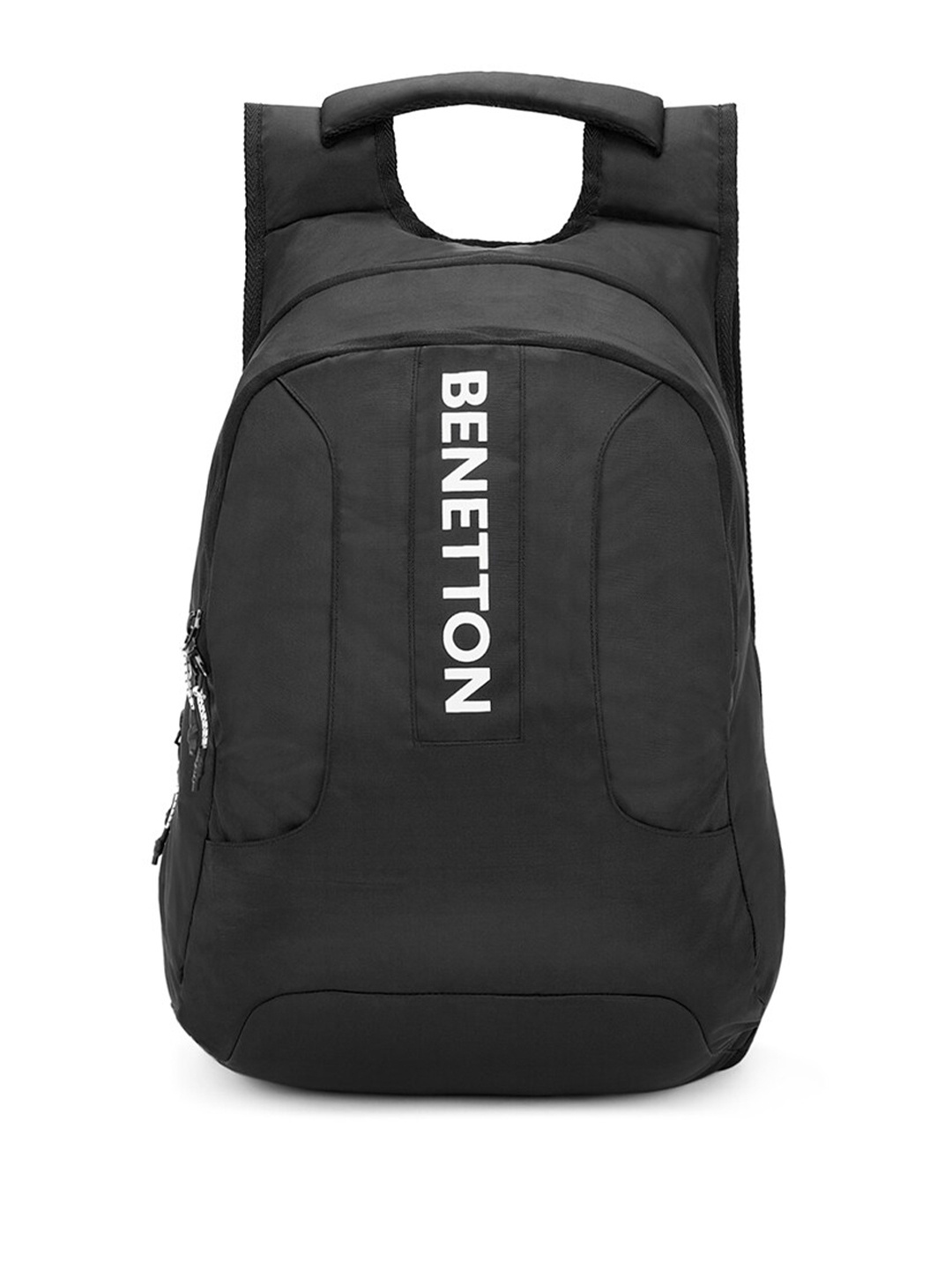 

United Colors of Benetton Unisex Typography Padded Backpack, Black