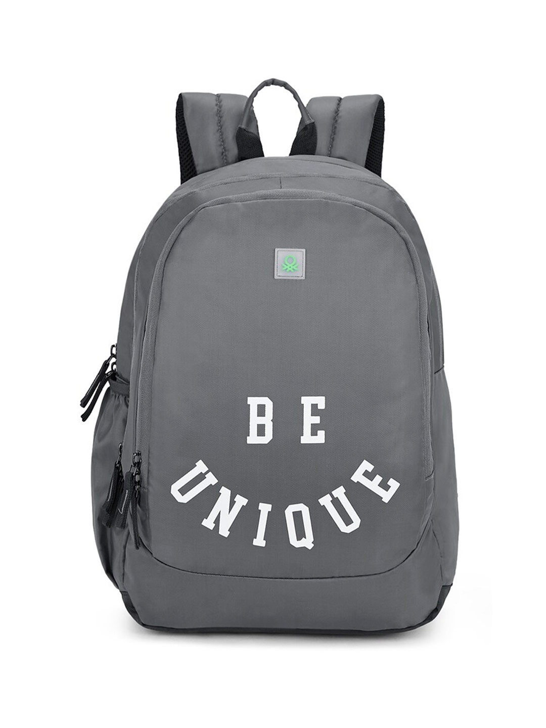 

United Colors of Benetton Unisex Typography Padded Backpack, Grey