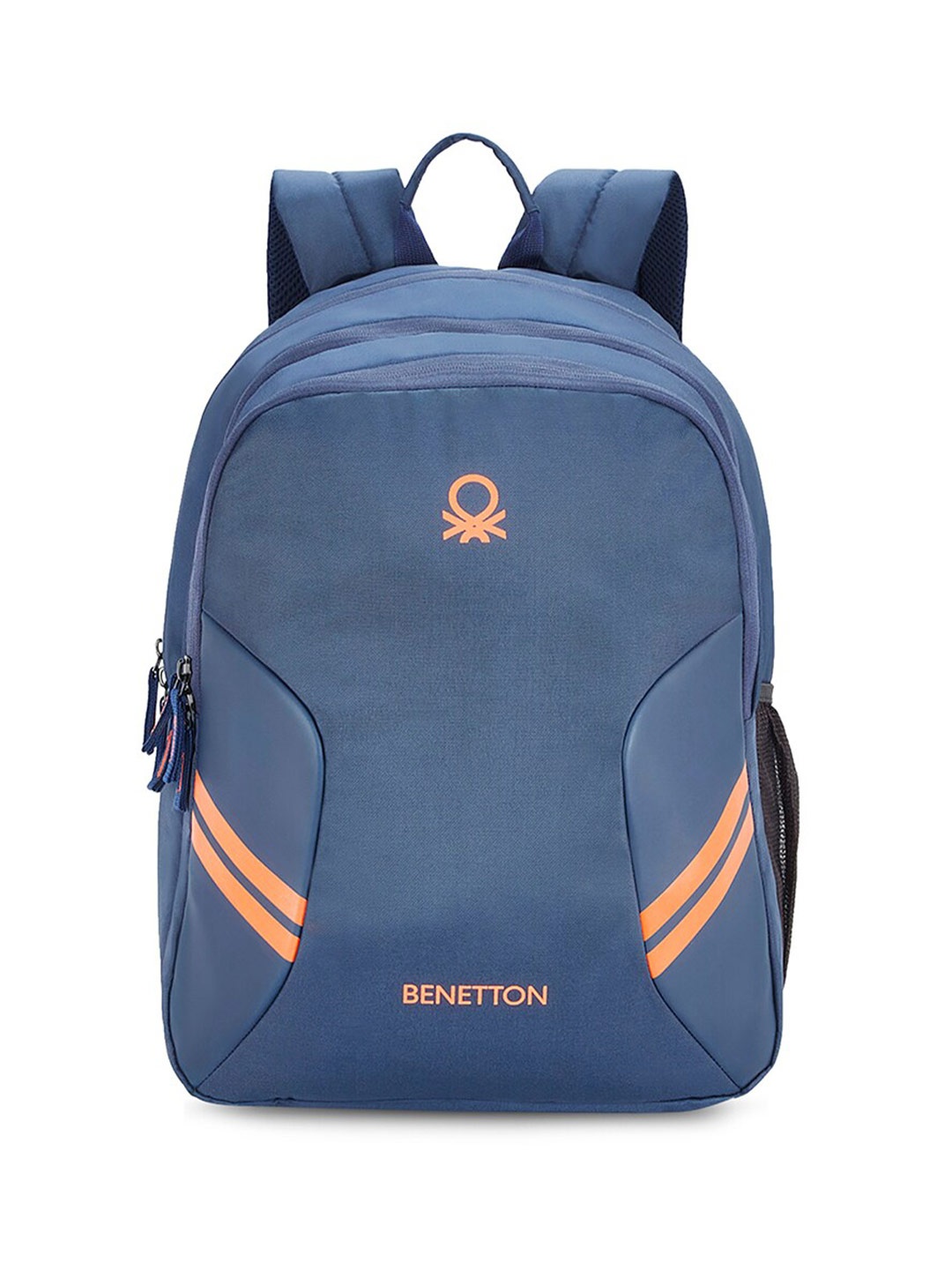 

United Colors of Benetton Unisex Brand Logo Padded Backpack, Navy blue