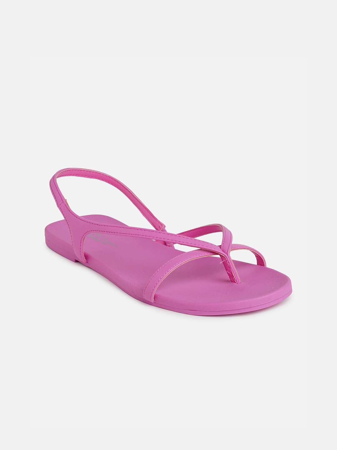 

Call It Spring Open Toe Flats With Backstrap, Pink
