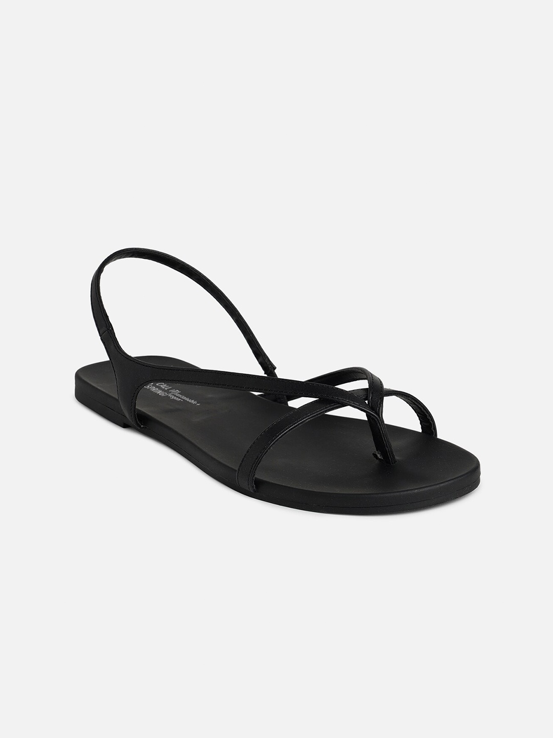 

Call It Spring One Toe Flats With Backstrap, Black