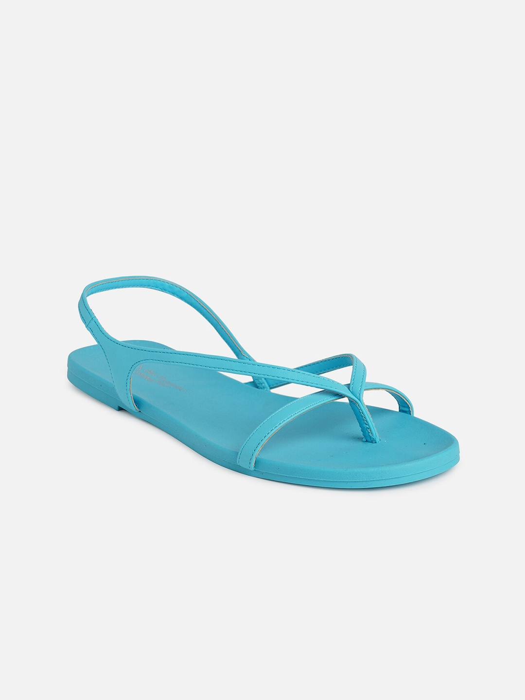 

Call It Spring Strappy Open Toe Flats With Backstrap, Blue