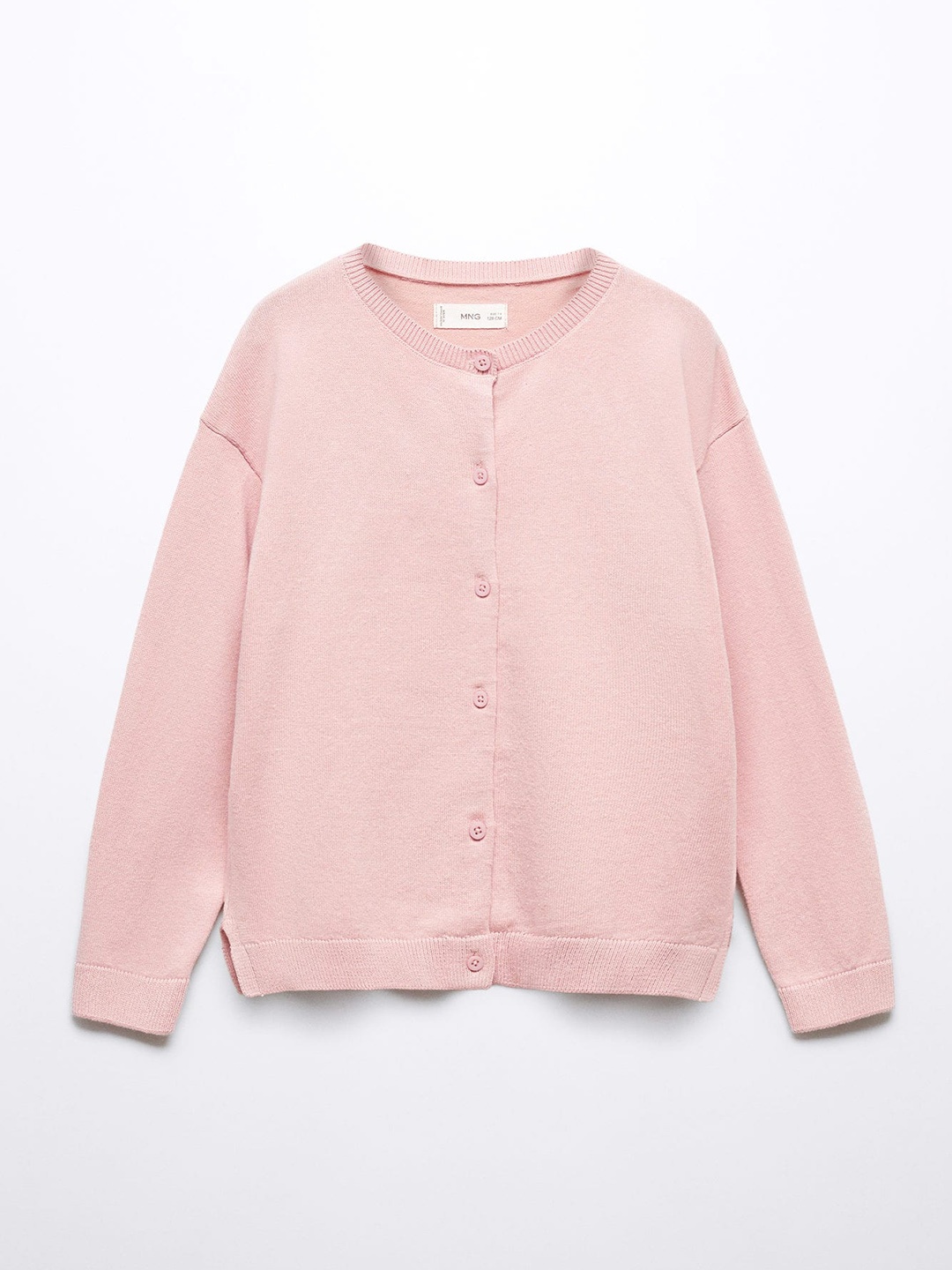

Mango Kids Girls Drop-Shoulder Sleeves Cardigan, Pink