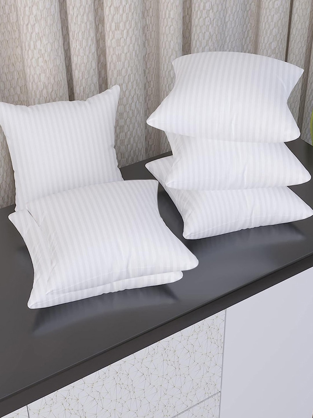 

Adbeni 6-Pcs White Striped Cushion Fillers