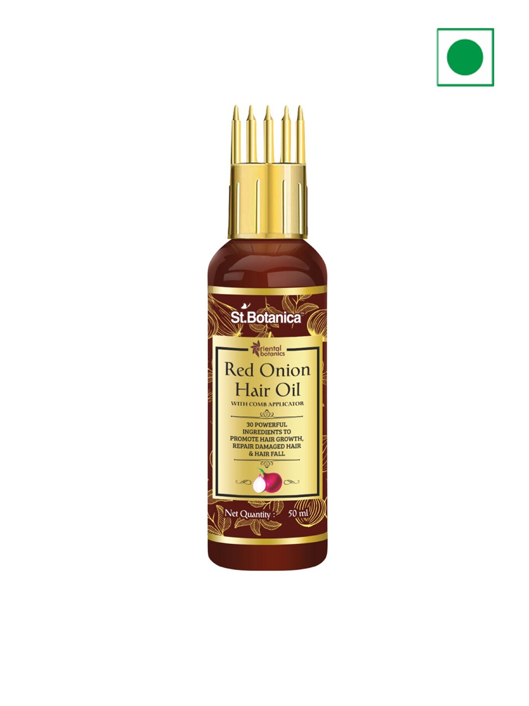 

Oriental Botanics Red Onion Hair Oil For Hair Growth 50ml, Brown