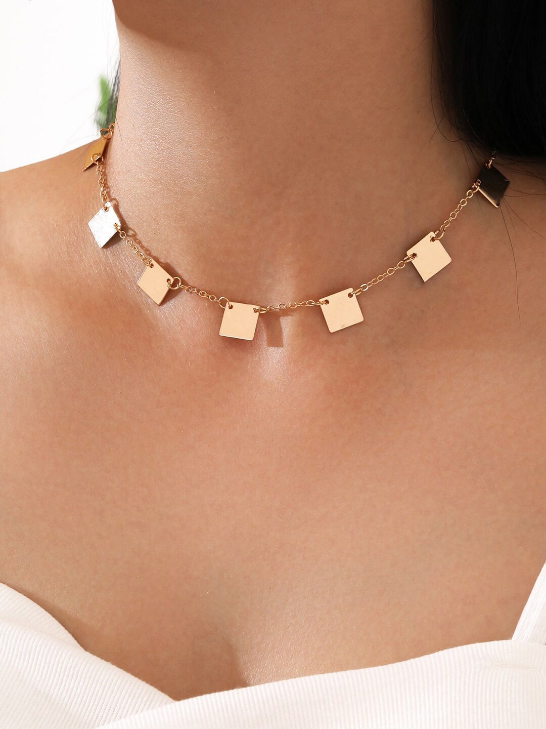 

Shining Diva Fashion Gold-Plated Statement Necklace