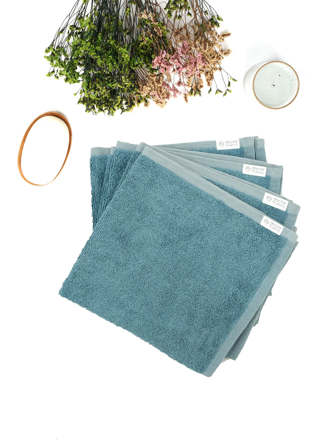 

Doctor Towels Pack of 4 Blue Banana Terry Face Towels