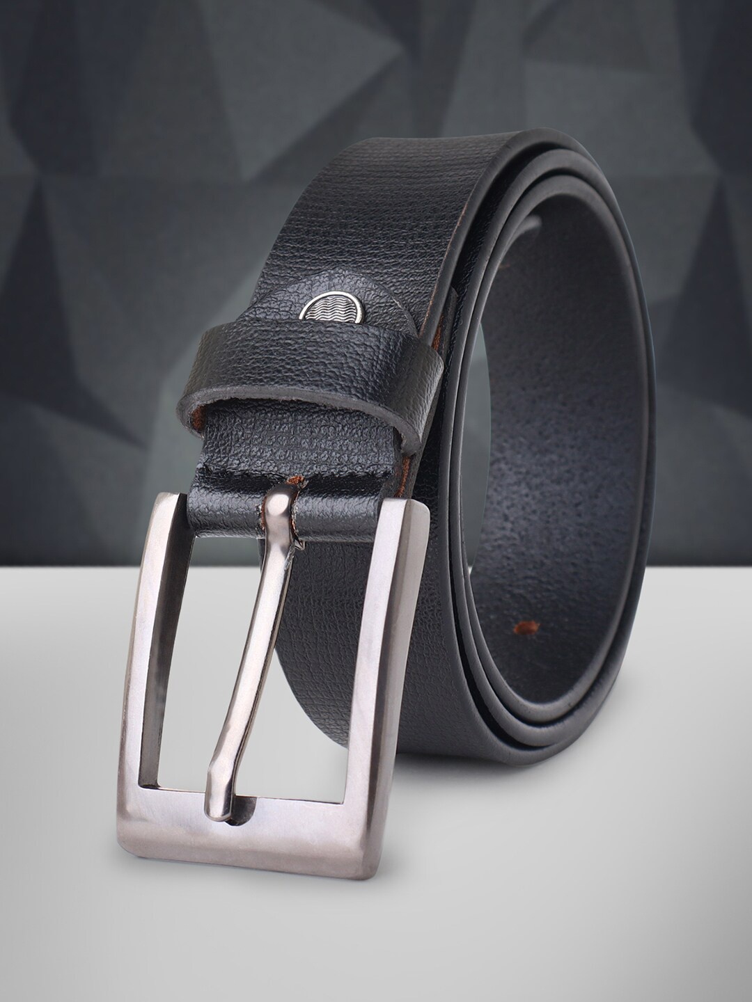 

INVICTUS Men Textured Leather Formal Belt, Black