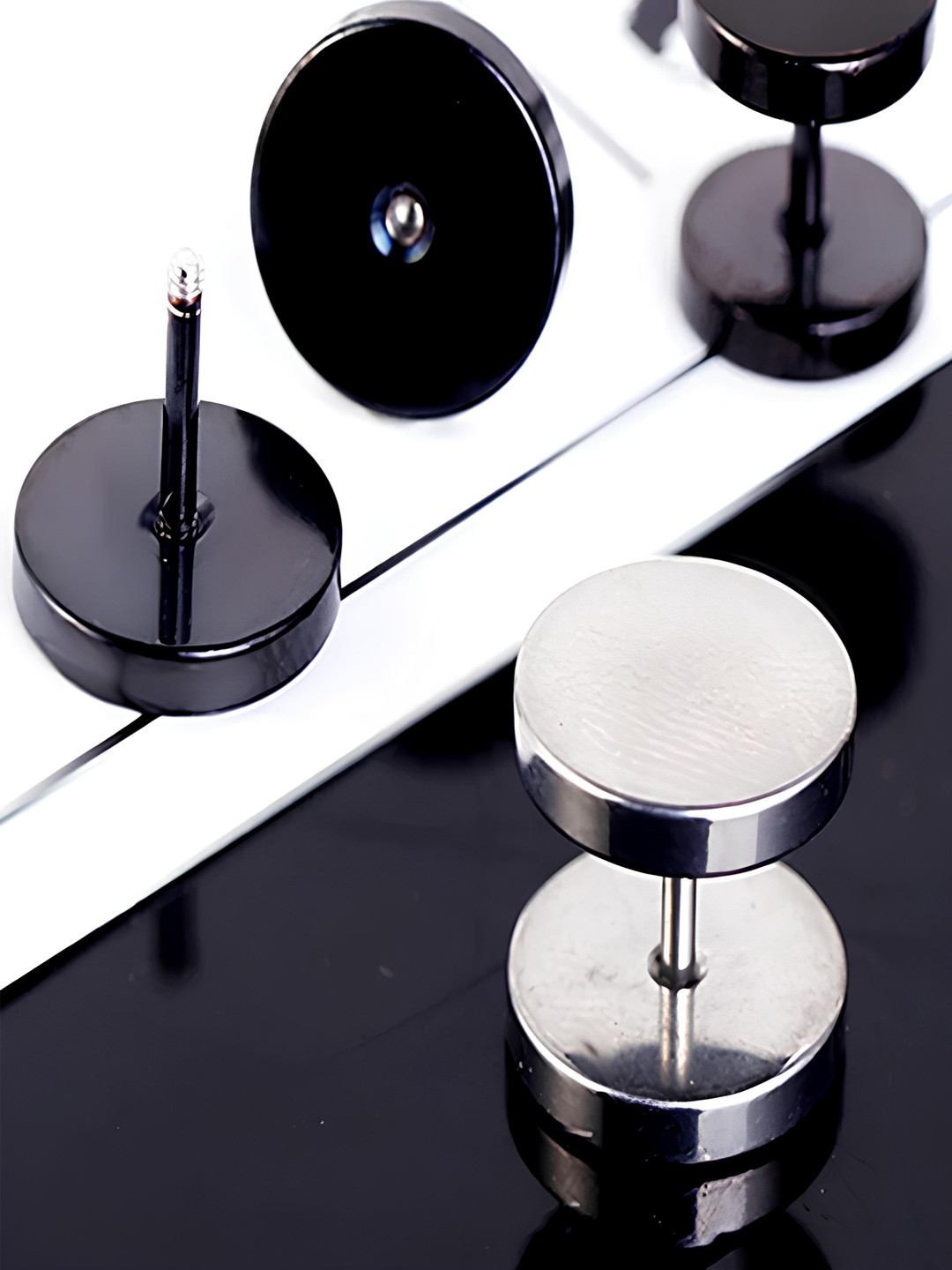 

KARISHMA KREATIONS Men Set Of 16 Stainless Steel Studs, Silver