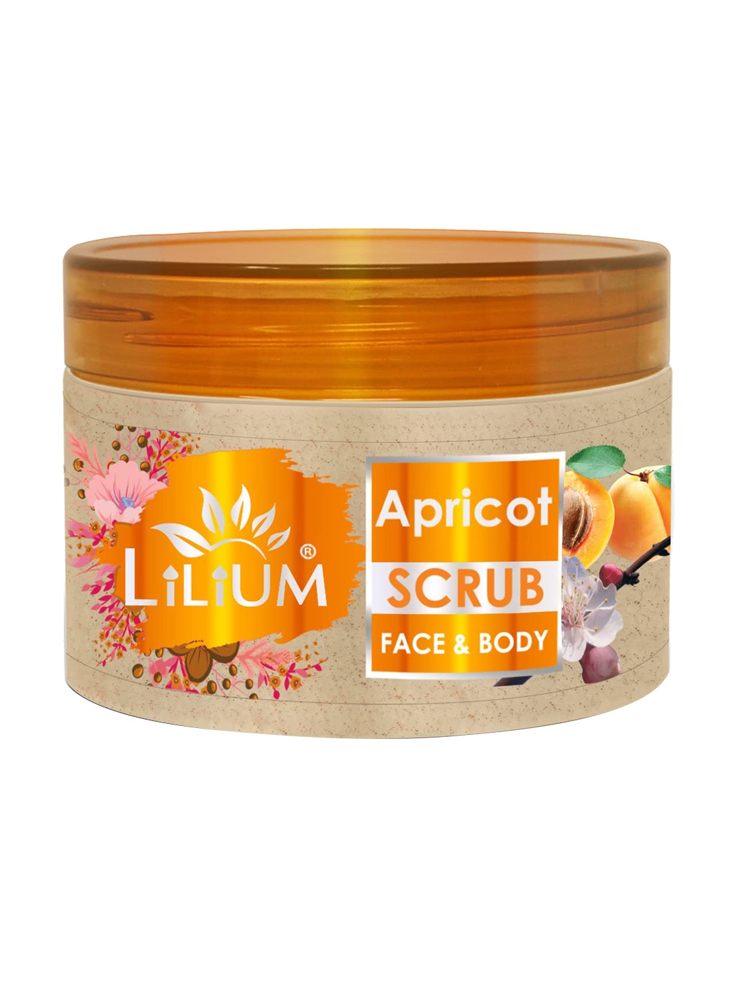 

Lilium Apricot Face & Body Scrub with Vitamin E & Aloevera - 250 g, Orange