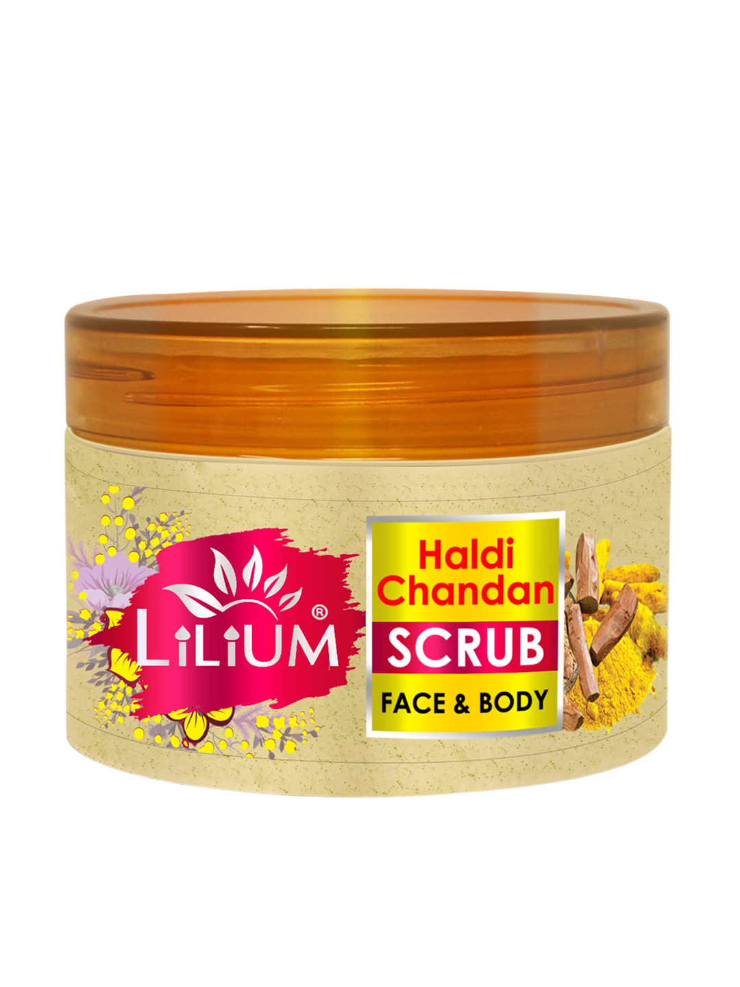 

Lilium Haldi Chandan Face & Body Scrub with Vitamin E & Aloevera - 250 g, Yellow