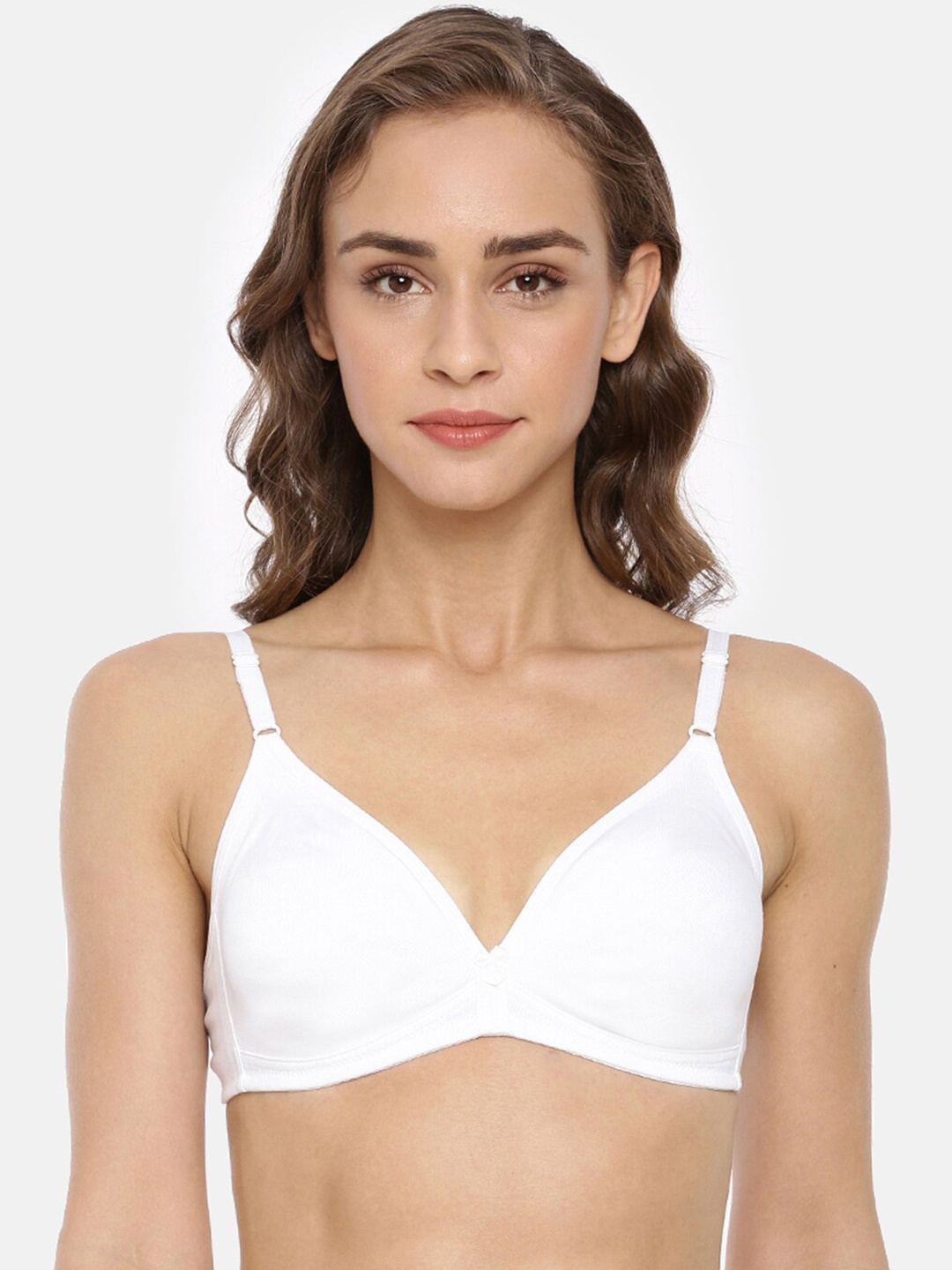 

Macrowoman W-Series Medium Coverage All Day Comfort Cotton Everyday Bra, White