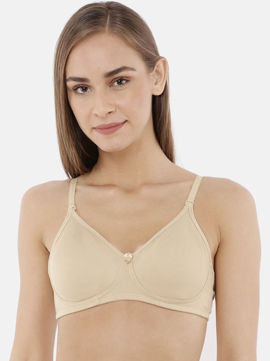 

Macrowoman W-Series Medium Coverage All Day Comfort Cotton Everyday Bra, Nude