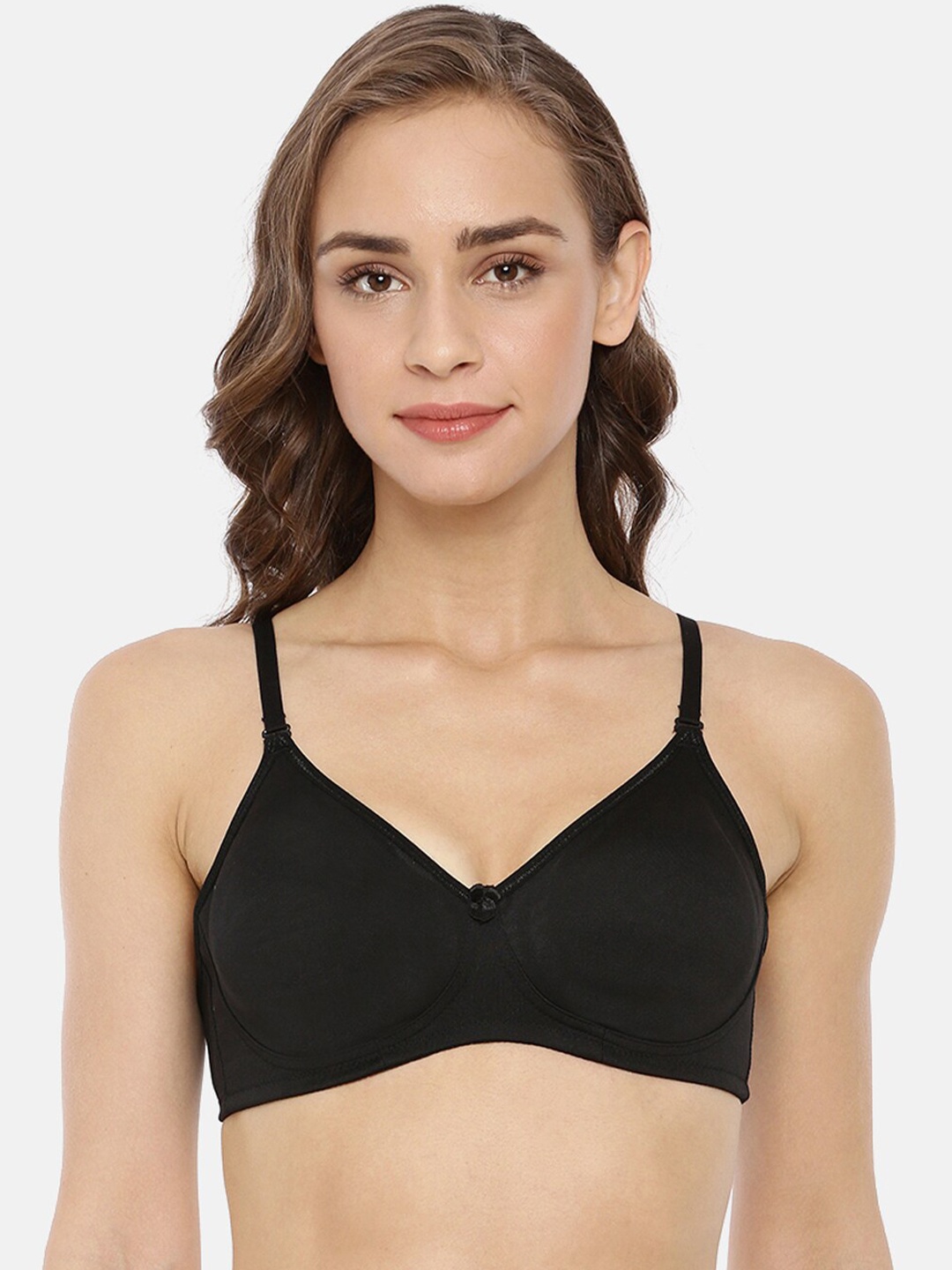 

Macrowoman W-Series Cotton Medium Coverage Non Padded Everyday Bra With All Day Comfort, Black