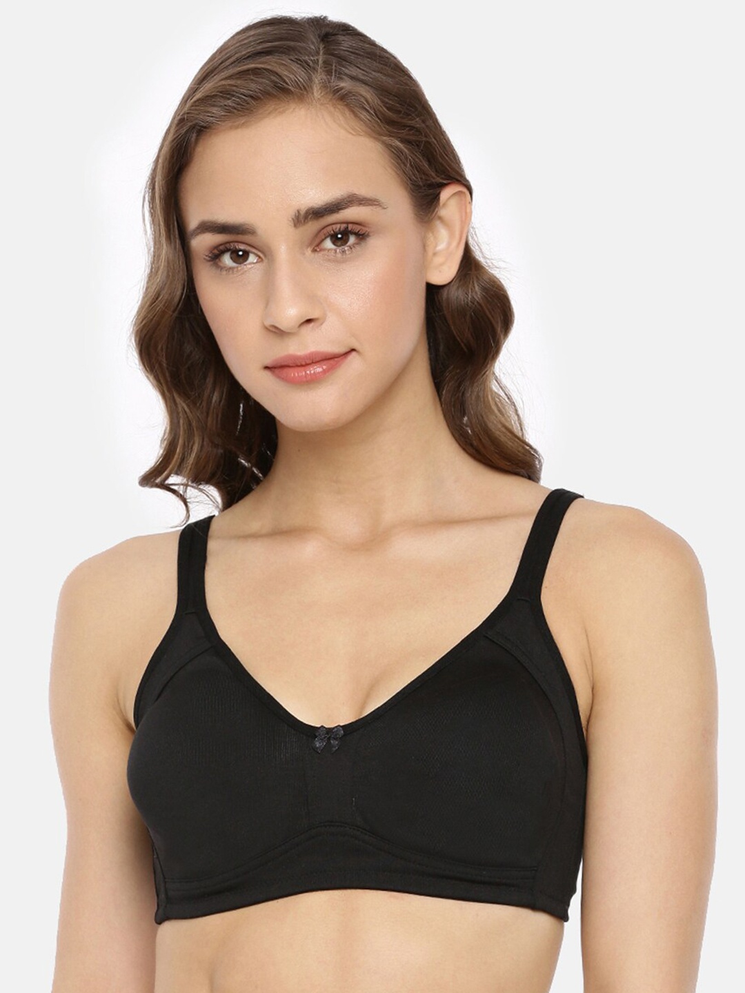 

Macrowoman W-Series Medium Coverage Cotton Bra with Side Shaper, Black