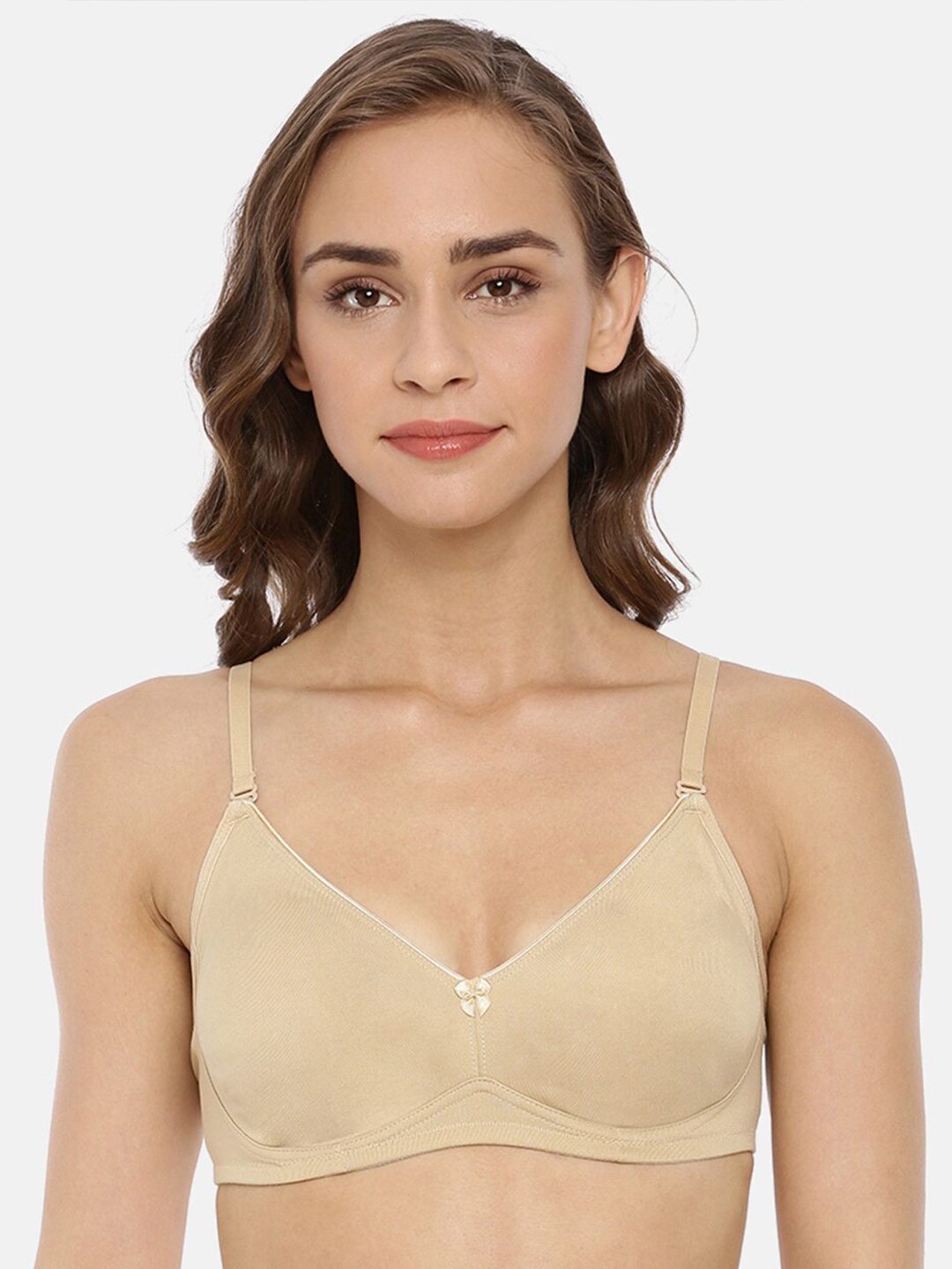 

Macrowoman W-Series Medium Coverage Everyday Cotton Bra With All Day Comfort, Nude
