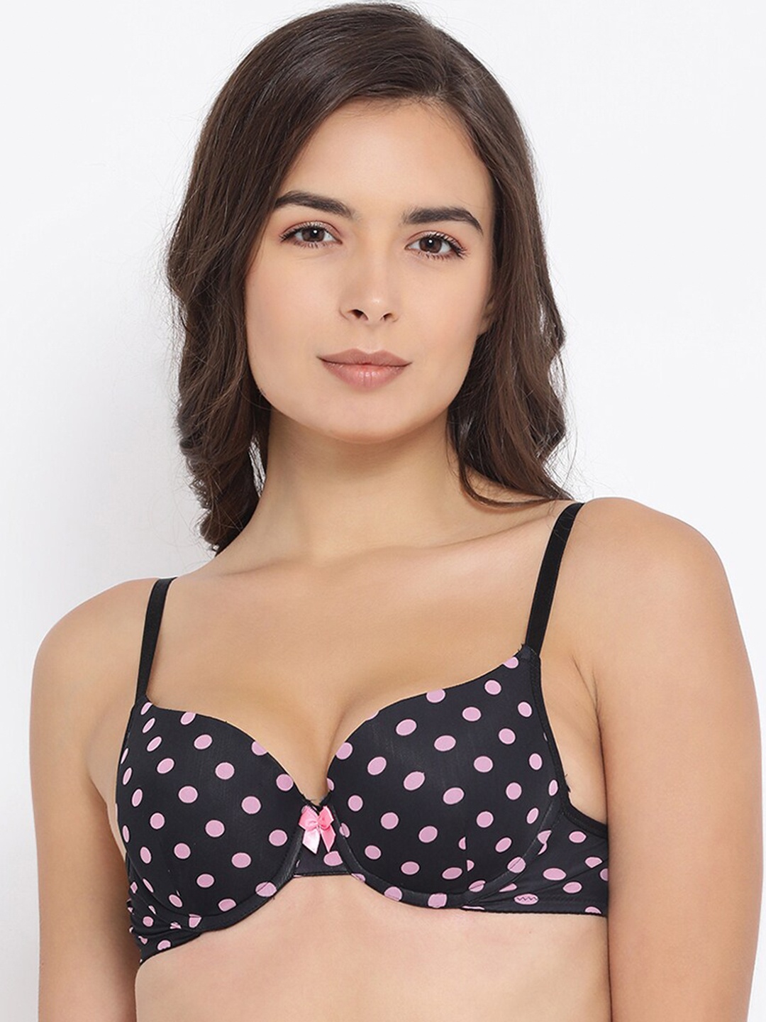 

Macrowoman W-Series Printed W-Series Medium Coverage Underwired Bra With All Day Comfort, Black