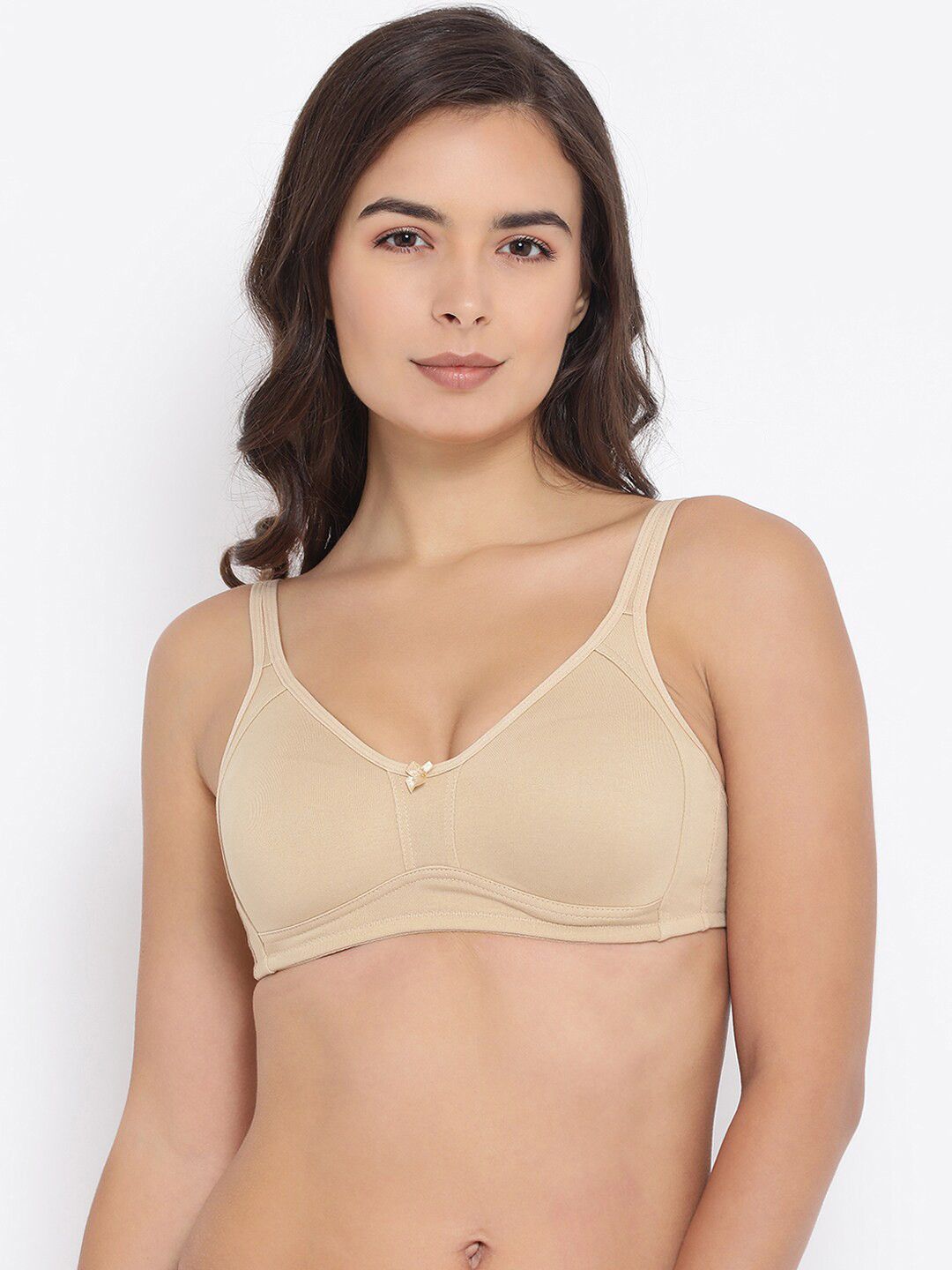 

Macrowoman W-Series Non Padded Medium Coverage Cotton Everyday Bra With All Day Comfort, Nude