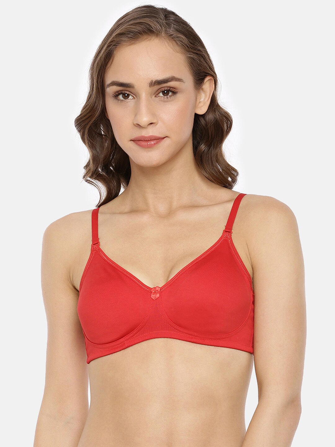 

Macrowoman W-Series Full Coverage Non-Wired Bra With All Day Comfort, Red