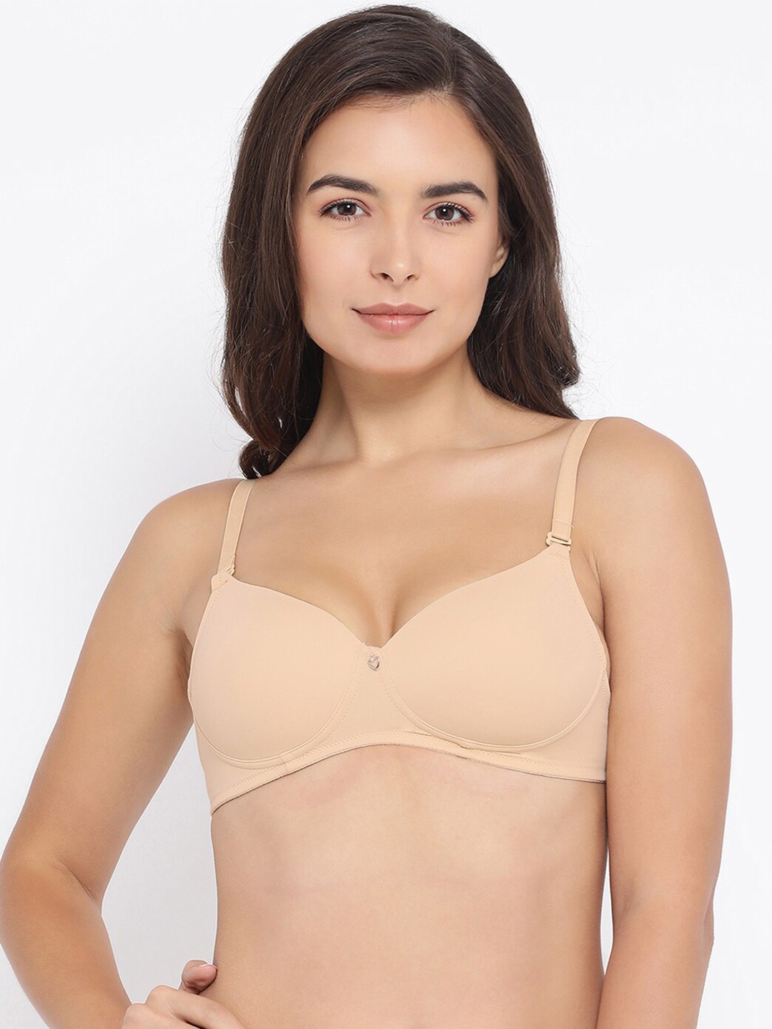 

Macrowoman W-Series Full Coverage Side Shaper Super Support Bra Cotton Everyday Bra, Nude