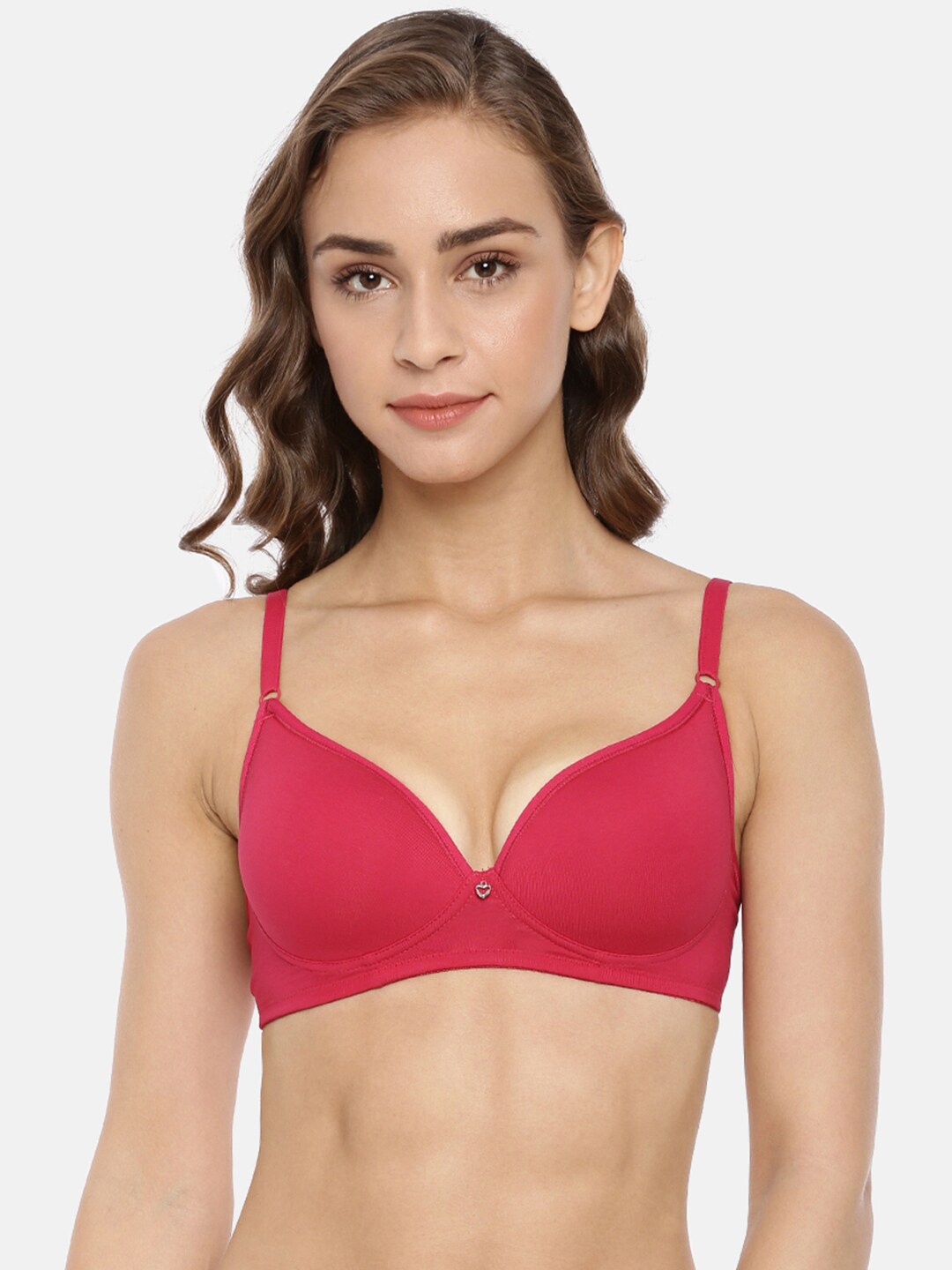 

Macrowoman W-Series Half Coverage Lightly Padded T-Shirt Bra All Day Comfort, Rose