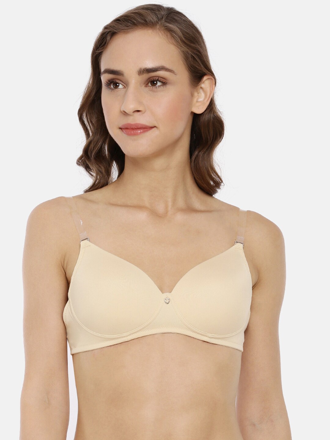 

Macrowoman W-Series Heavily Padded Super Support Microfiber T-shirt Bra, Nude