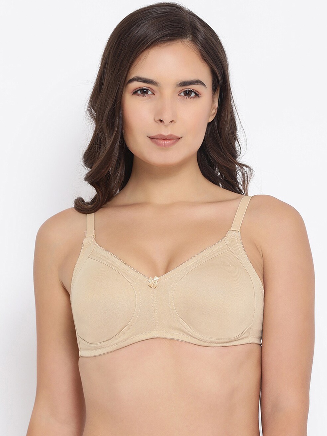 

Macrowoman W-Series Medium Coverage Everyday Cotton Bra With All Day Comfort, Nude