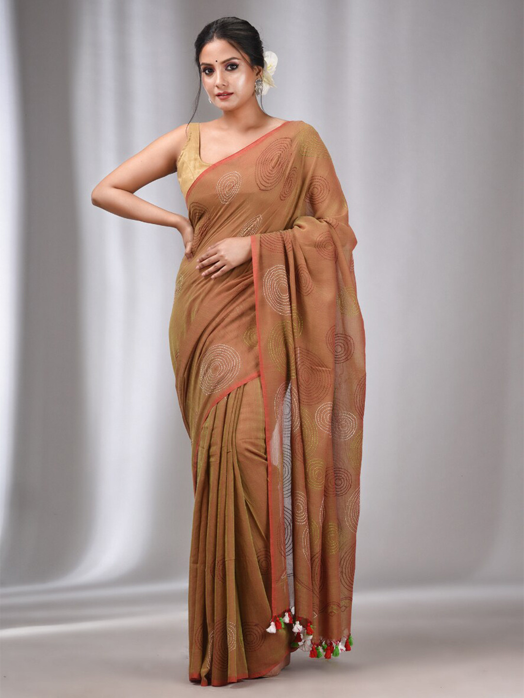 

Charukriti Pure Cotton Saree, Blue