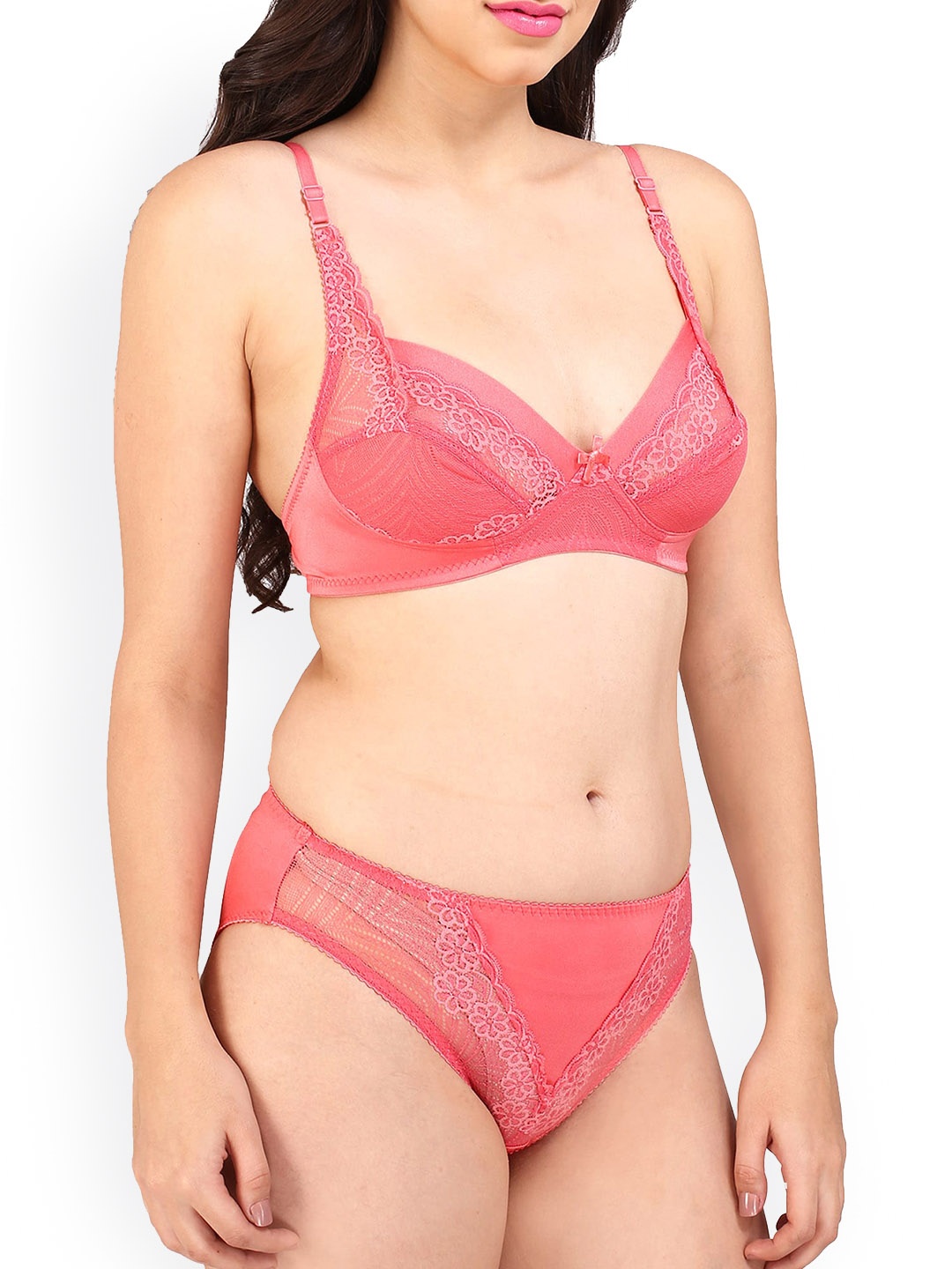 

Bralux Cotton Lingerie Set, Peach