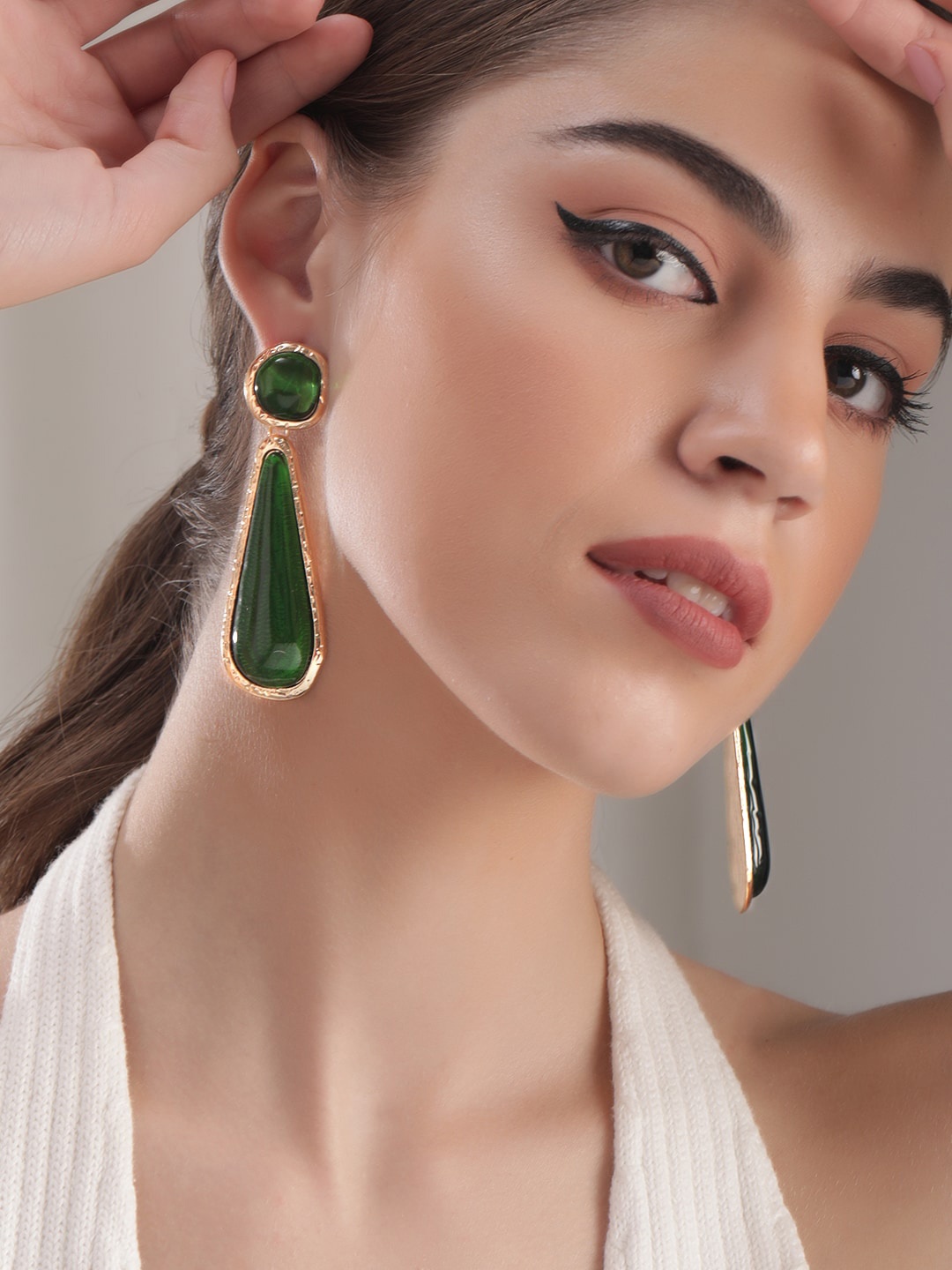 

Rubans Voguish Gold Plated Classic Drop Earrings