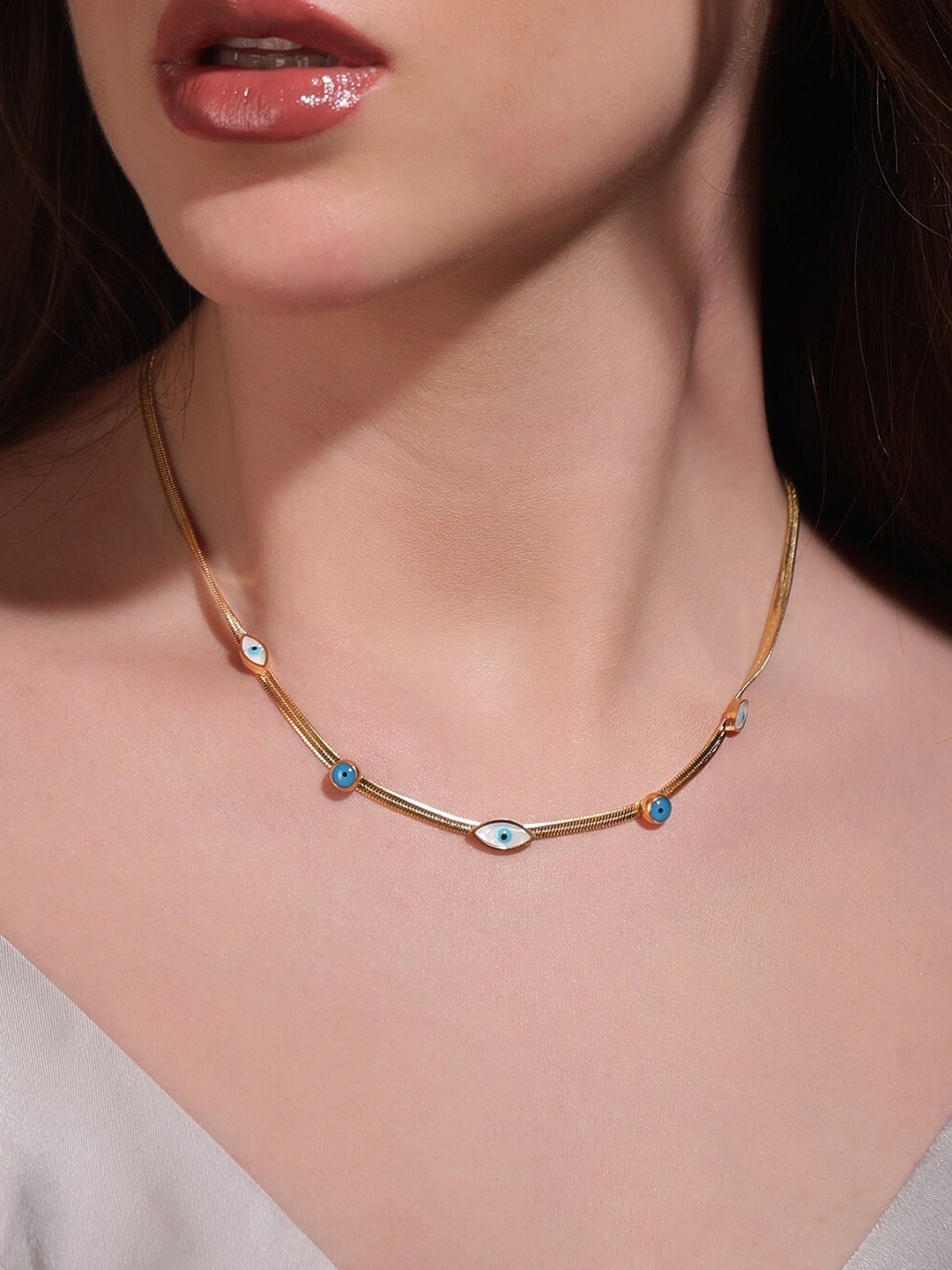 

Rubans Voguish 22K Gold plated Stainless Steel Waterproof Tarnish free Minimal Necklace