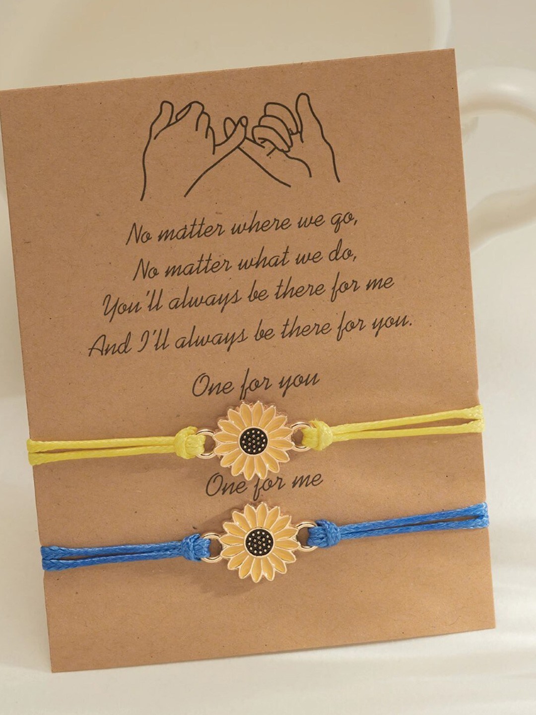 

EL REGALO Set Of 2 Wraparound Bracelet, Yellow