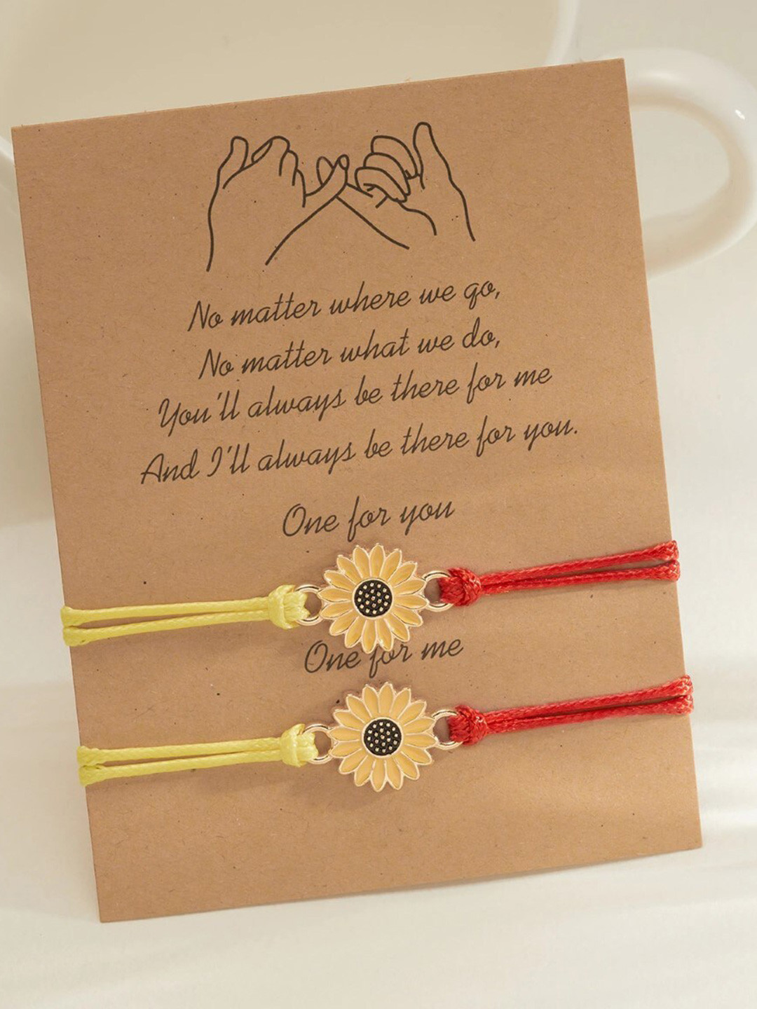 

EL REGALO Set Of 2 Wraparound Bracelet, Yellow