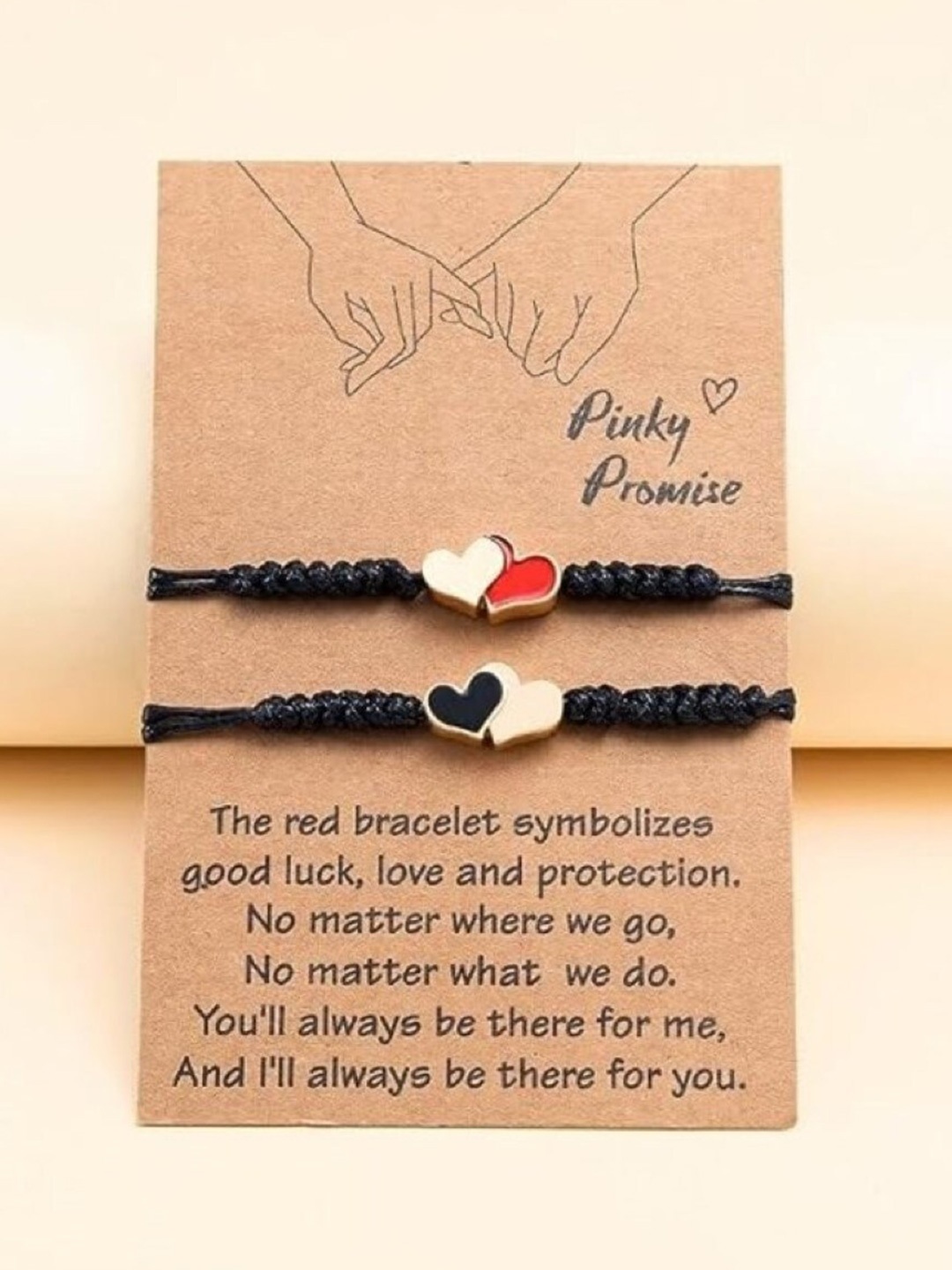 

EL REGALO Unisex Set of 2 Wraparound Bracelets, Black