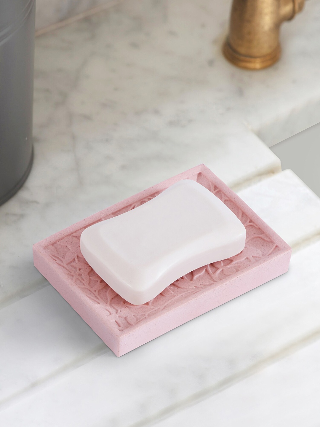 

OBSESSIONS Pink Textured Soap Dish