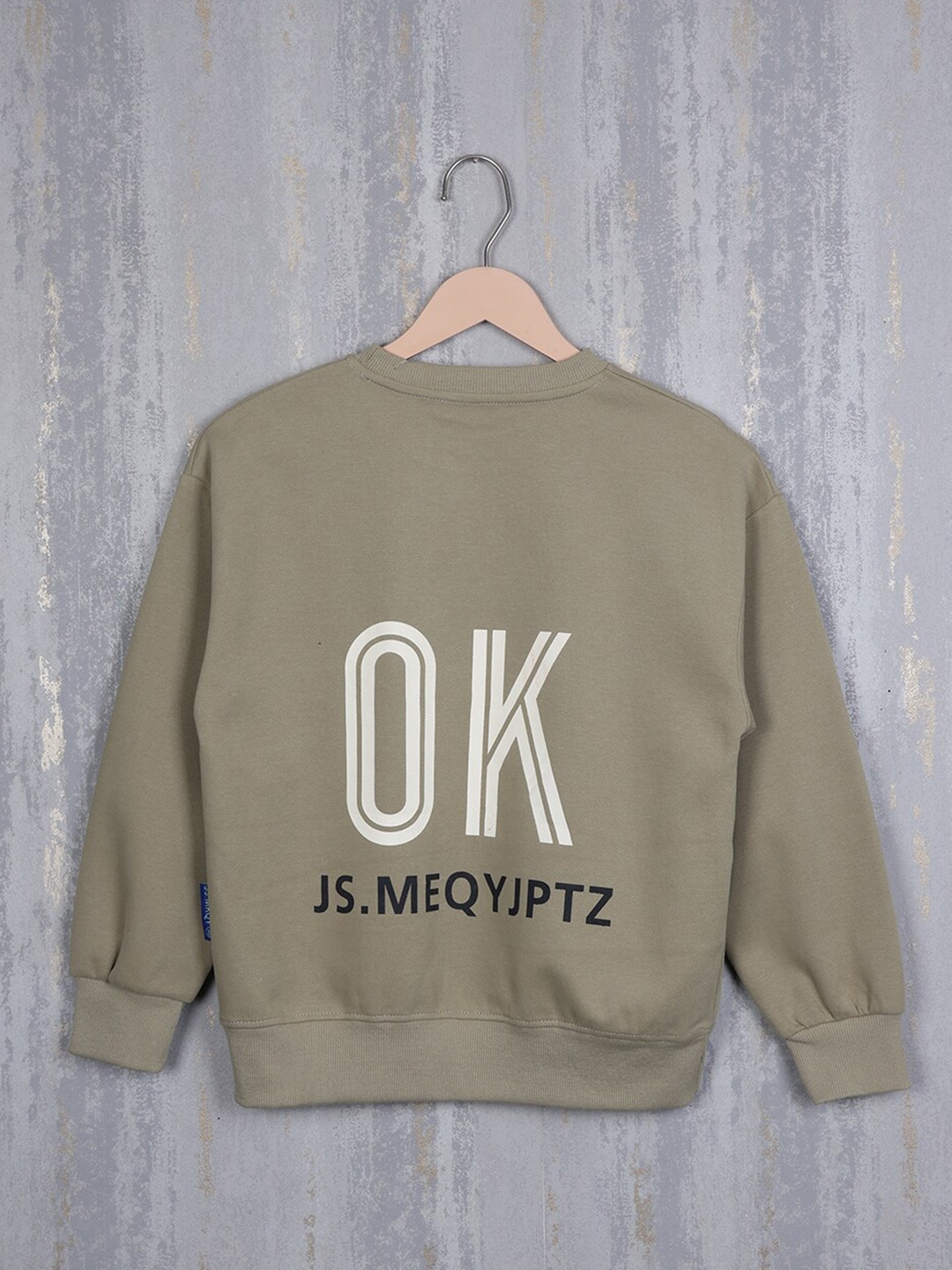 

Steele Boys Typography Printed Pullover Sweatshirt, Green