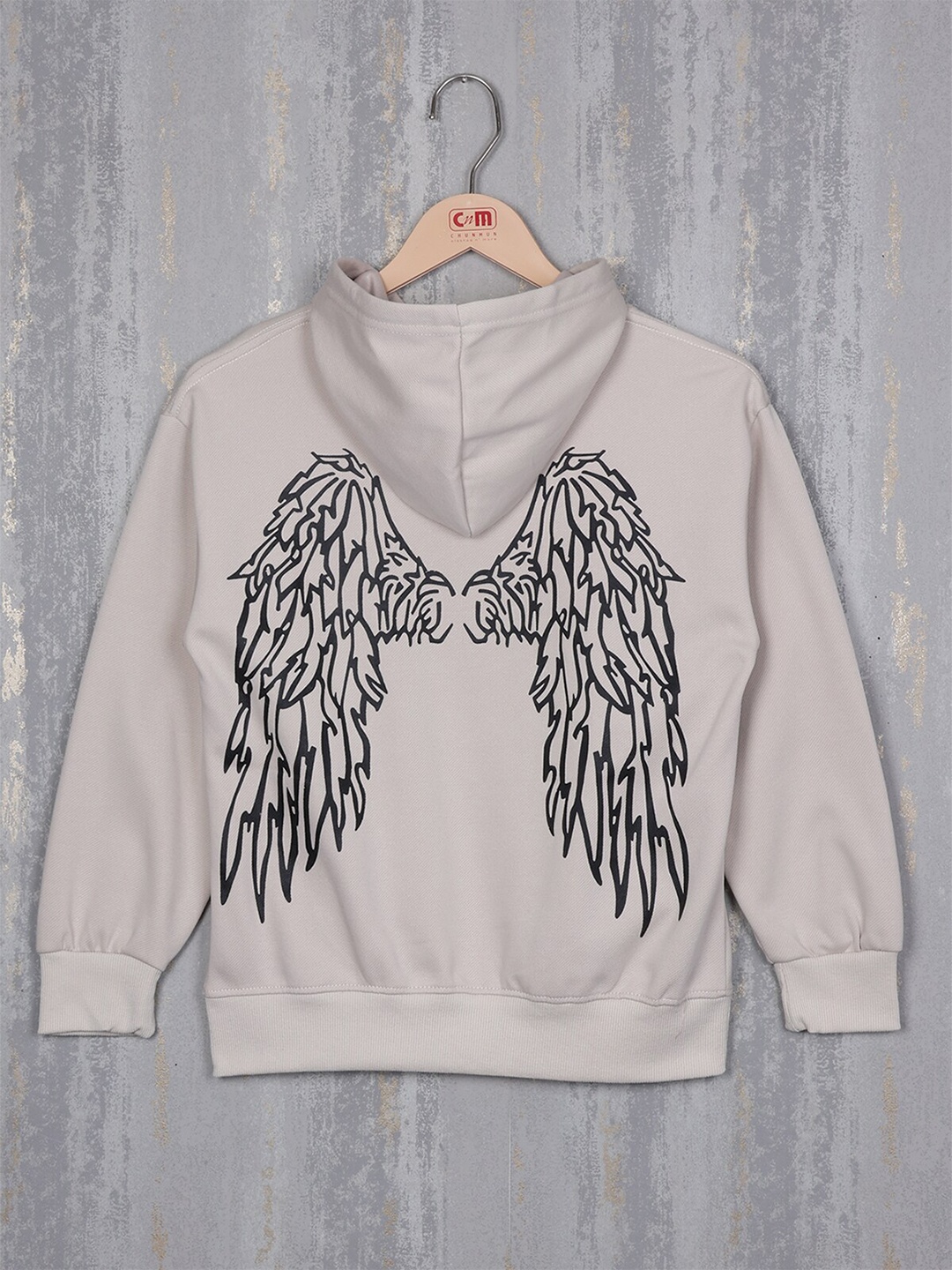 

Albion Boys Printed Hooded Sweatshirt, Cream