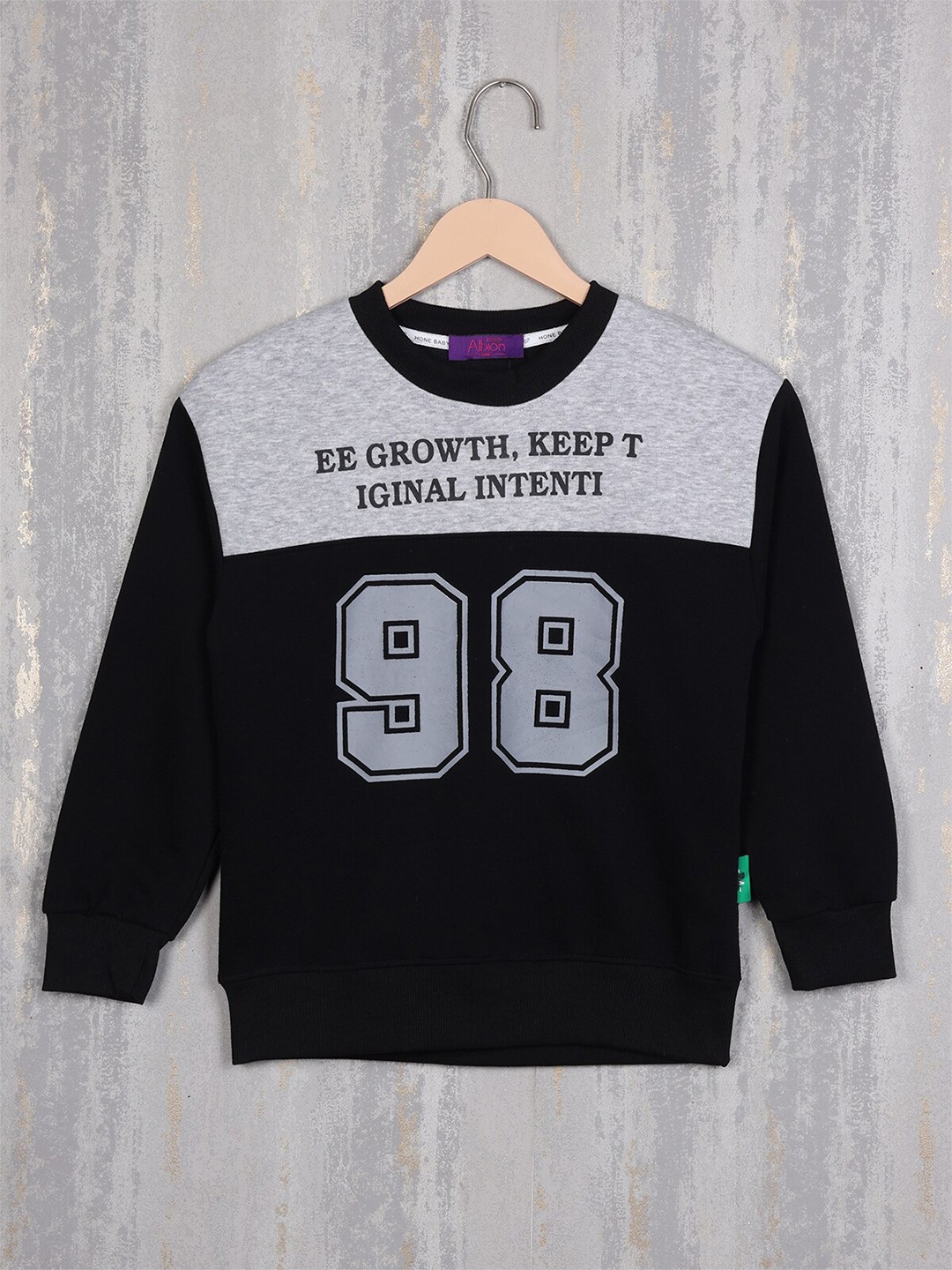 

Steele Boys Typography Printed Sweatshirt, Grey