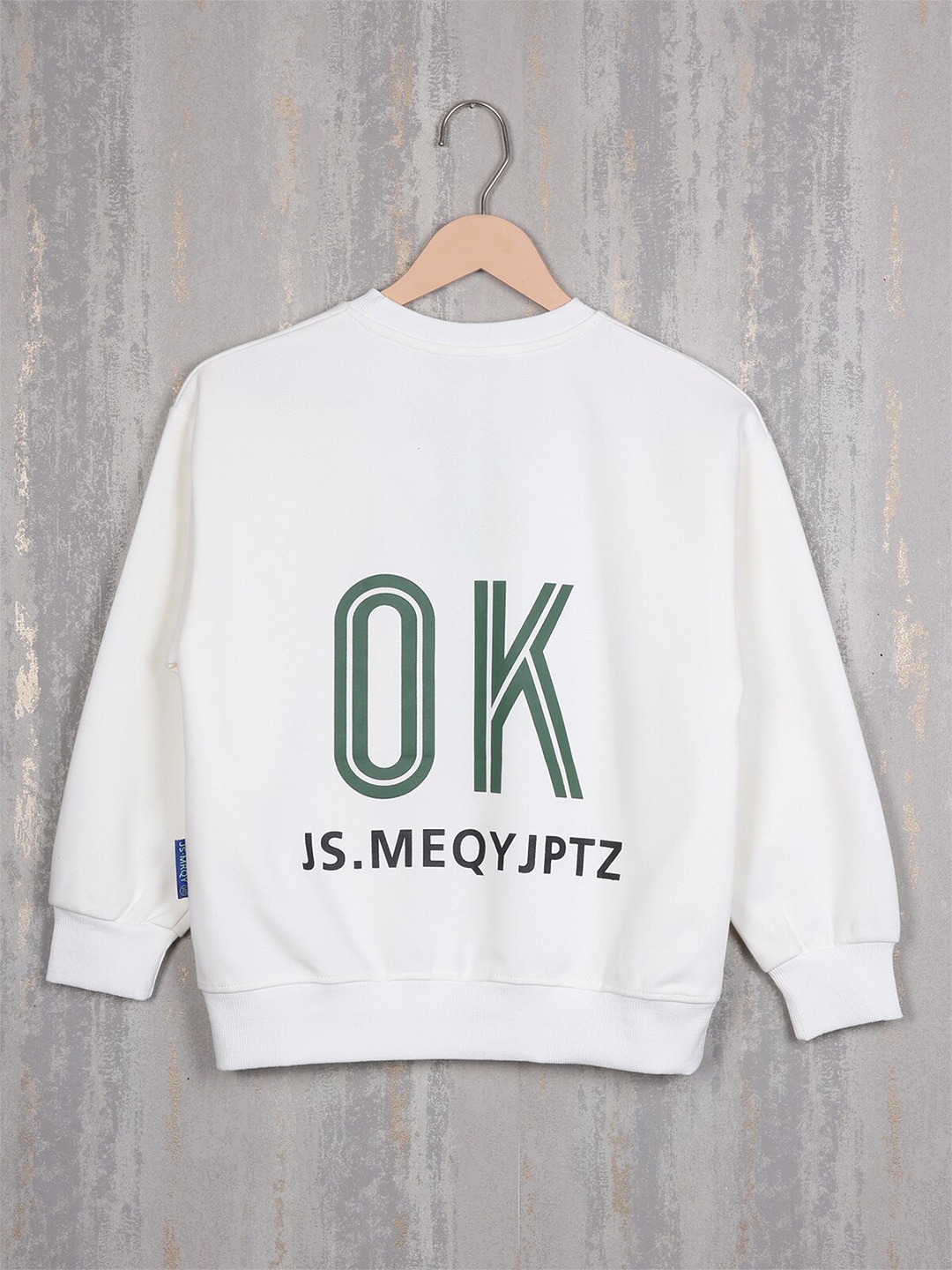 

Steele Boys Typography Printed Pullover Sweatshirt, White